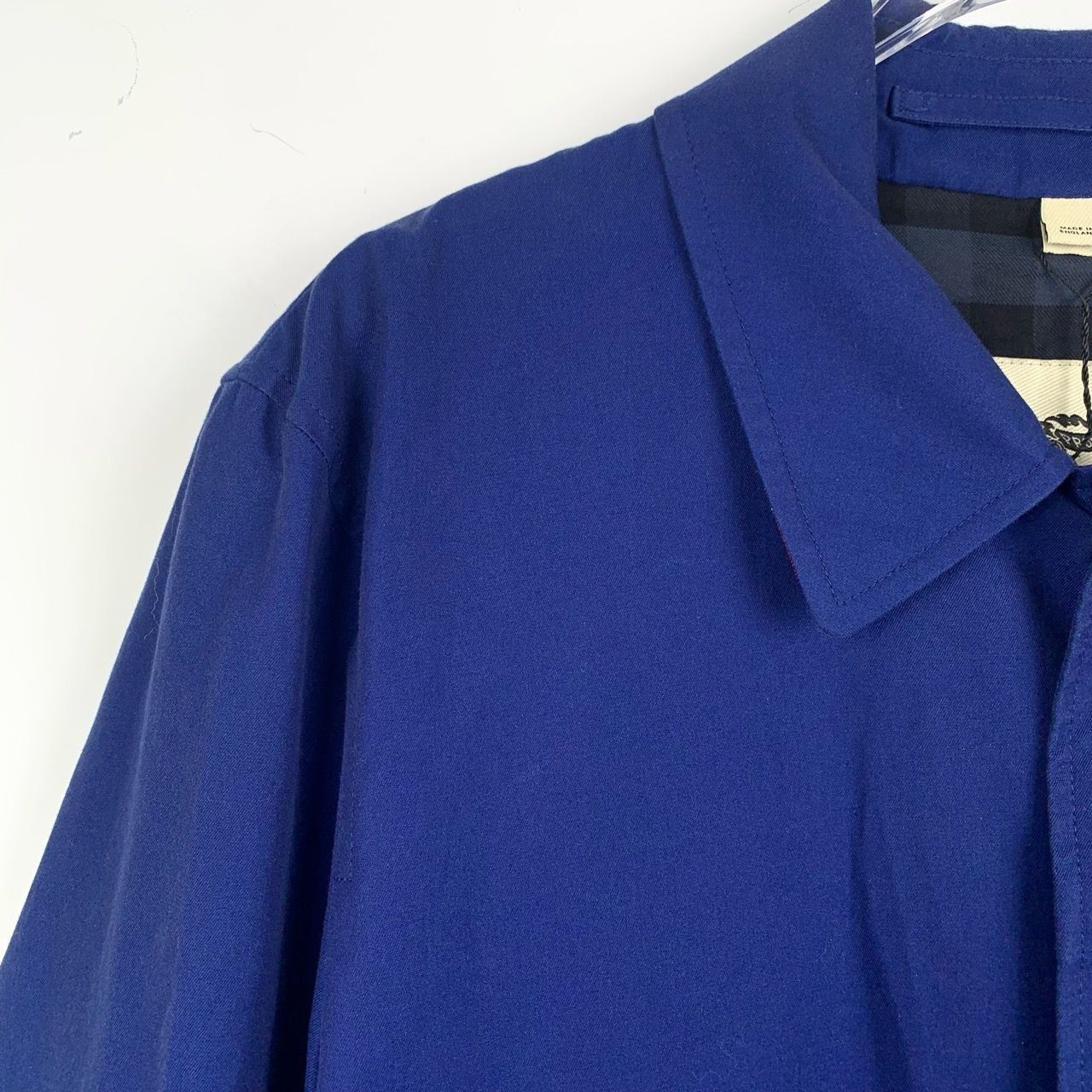Burberry Burberry London Blue Single-Breasted Lapel Cotton & Silk Tre Size US M / EU 48-50 / 2 - 7 Thumbnail