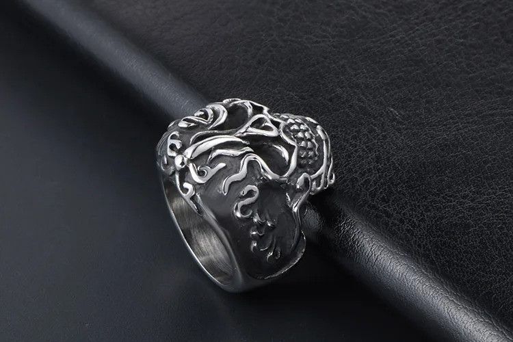 Jewelry Retro Skull Ring With Lucky Size ONE SIZE - 7 Thumbnail