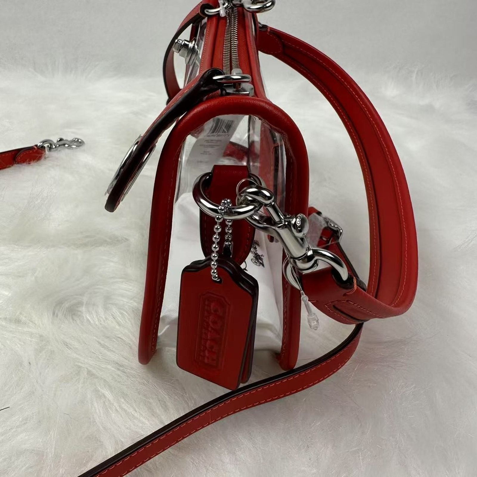 Coach Coach Stadium Swinger Crossbody Clear PVC Dust Bag CBH13 Red Size ONE SIZE - 4 Thumbnail