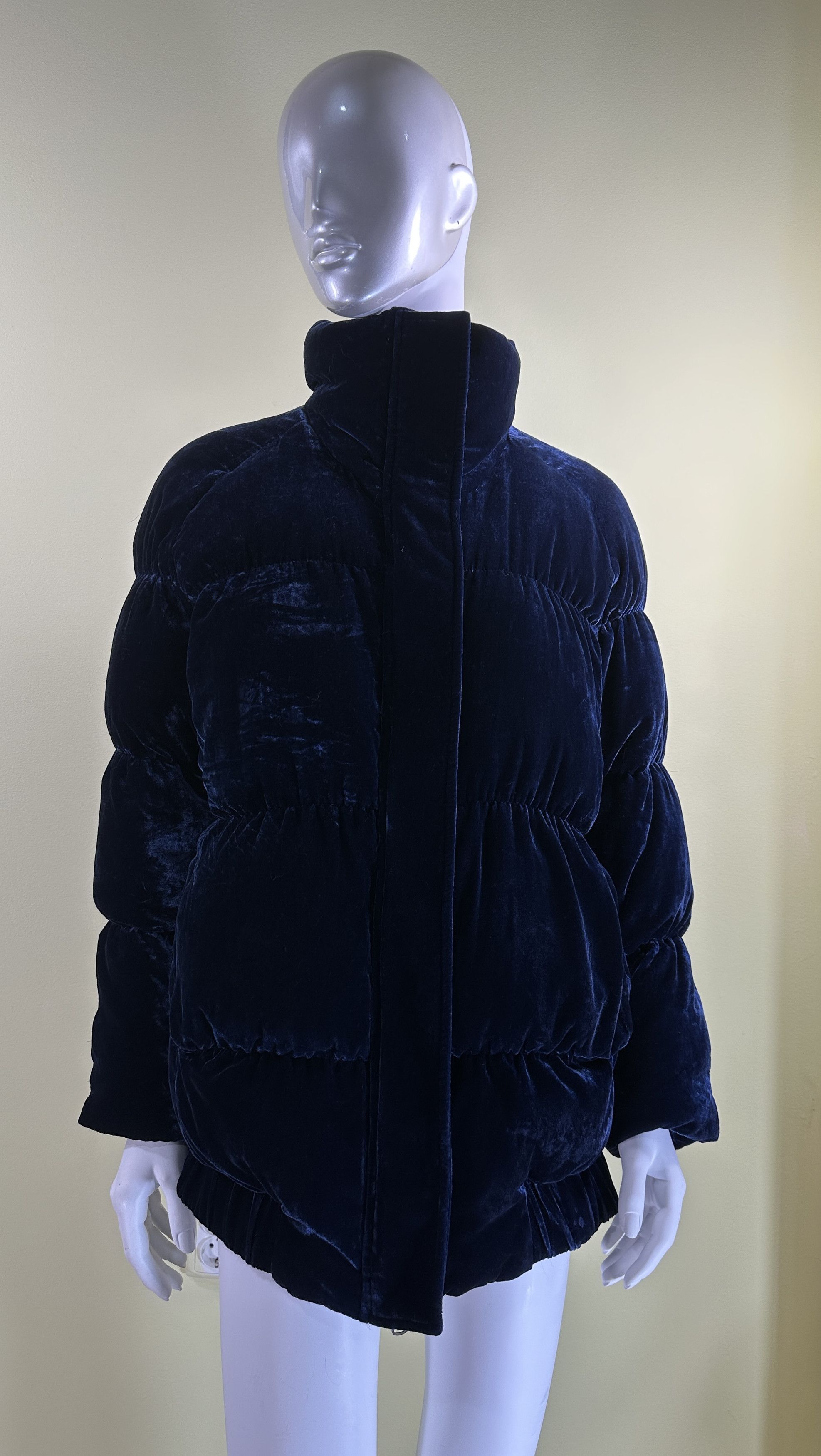 Designer Rabens Saloner velvet blue jacket Size S / US 4 / IT 40 - 1 Thumbnail