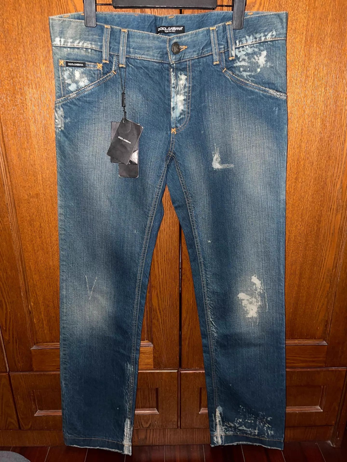 Dolce & Gabbana Dolce&Gabbana men's straight jeans 48 IT white wash Size US 32 / EU 48 - 1 Thumbnail