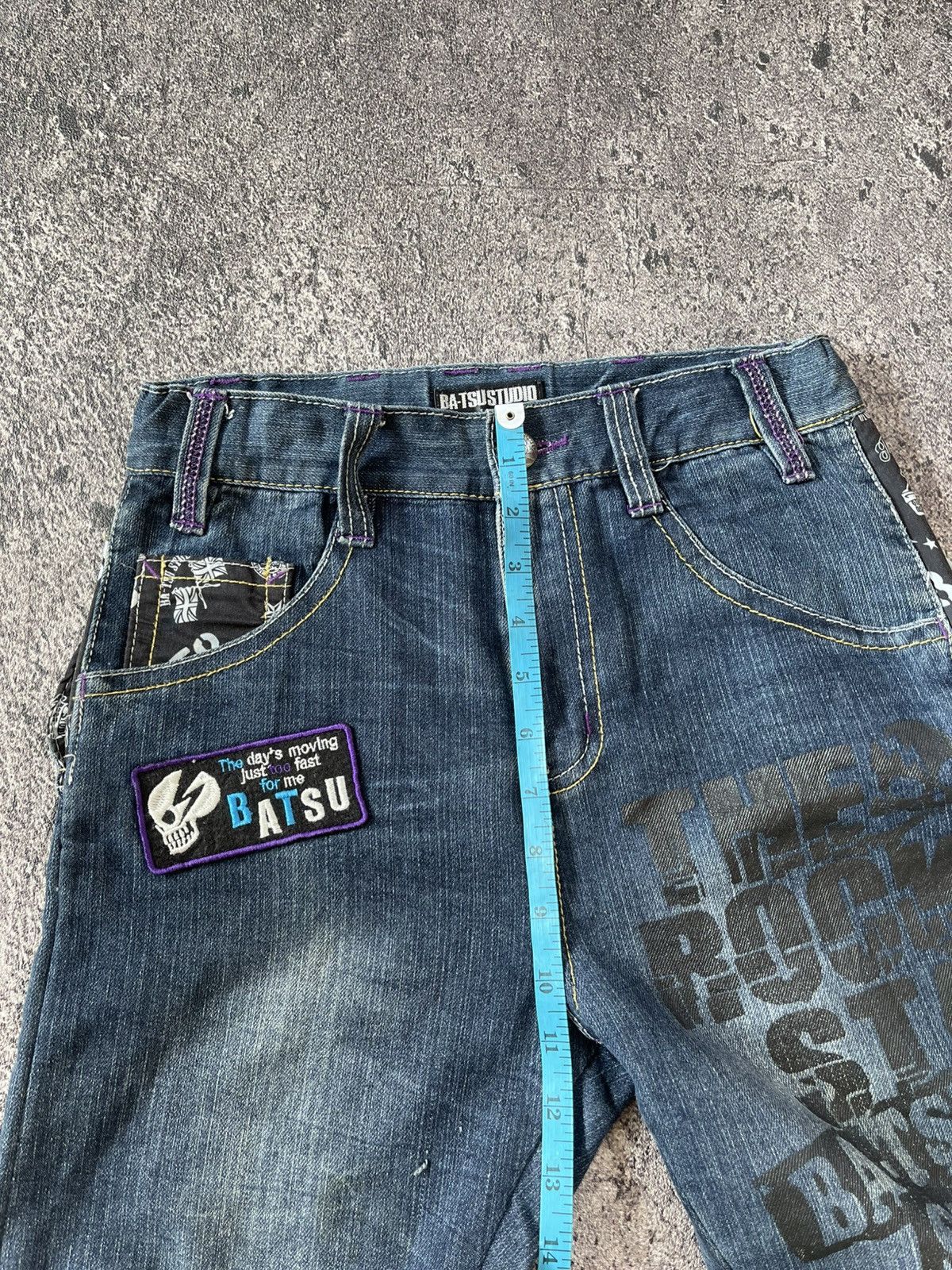 Japanese Brand Y2k Ba-tsustudio ifsixwasnine style skull Size US 26 / EU 42 - 12 Thumbnail