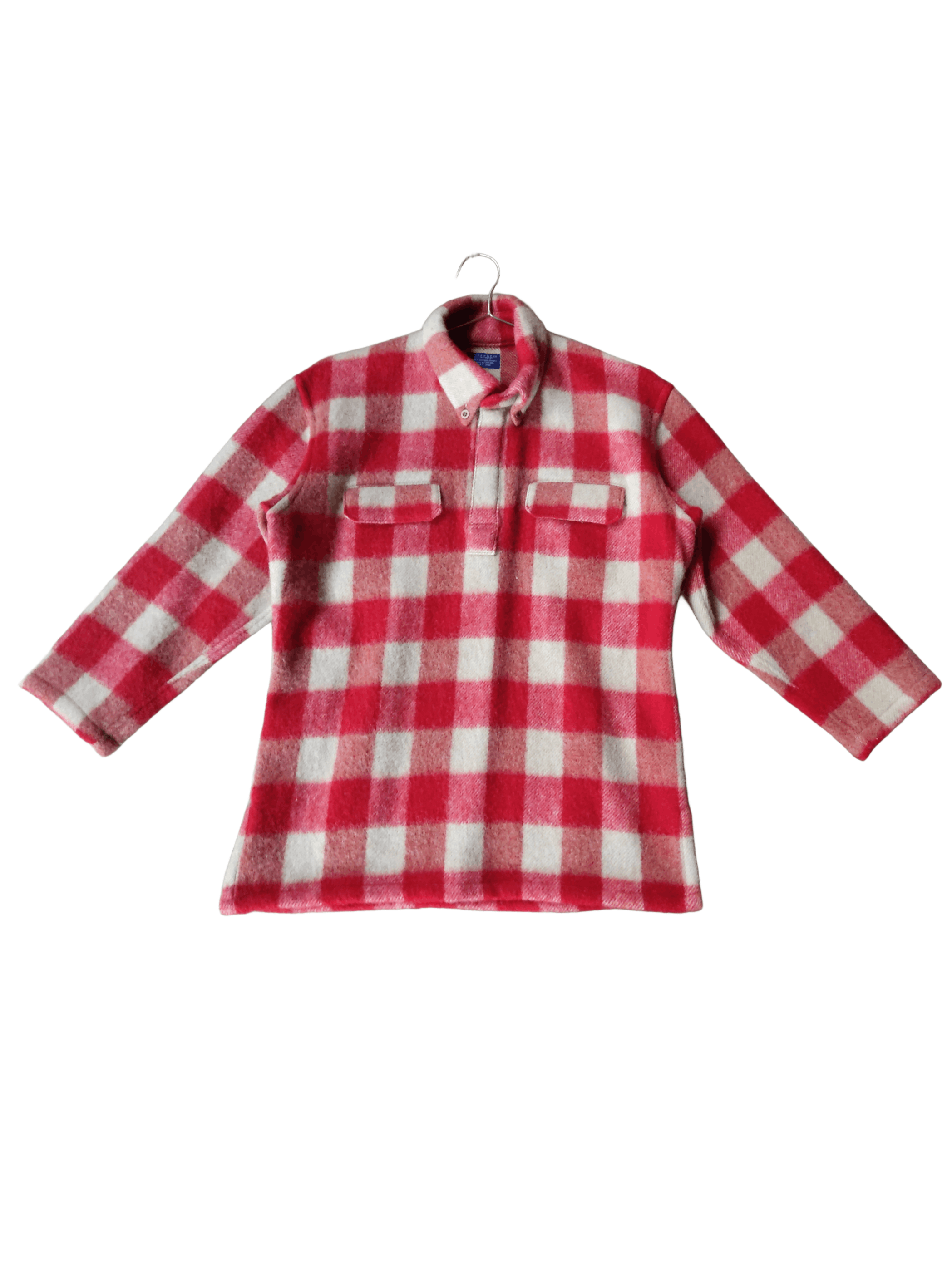 Japanese Brand Glenover Shirtmaker Work Wool Shirts Half Valcro Size US M / EU 48-50 / 2 - 1 Thumbnail