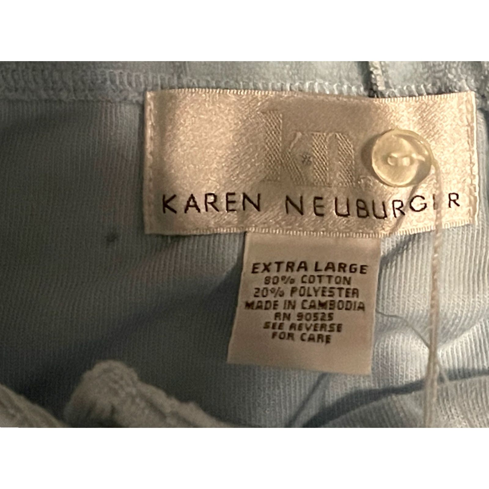 Vintage Karen Neuburger Spa Shower Wrap Women XL Blue Cotton Blend Terry NWT Shower Wrap Size ONE SIZE - 3 Thumbnail