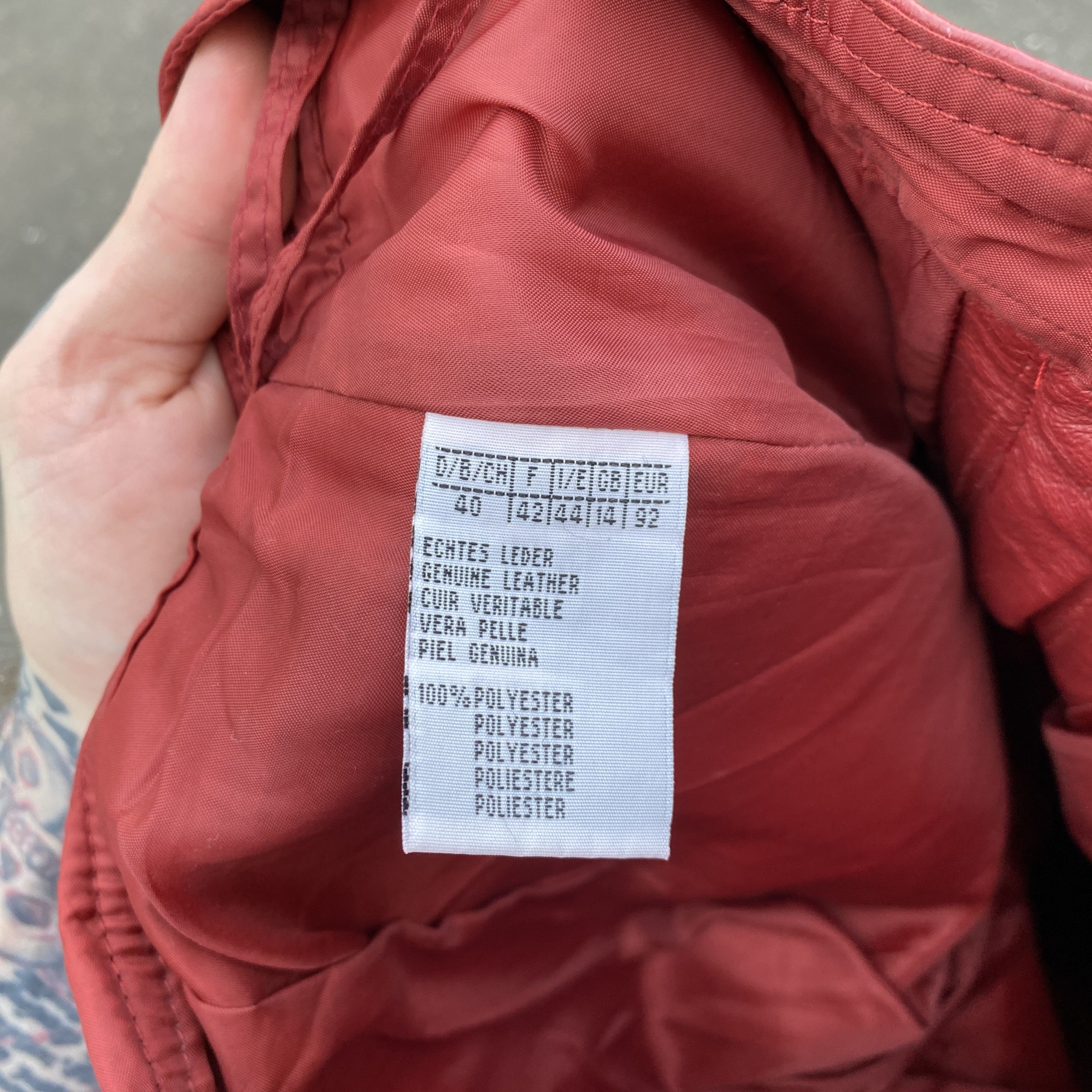 Leather × Vintage Red leather biker pants - 40 Size 27" / US 4 / IT 40 - 4 Thumbnail