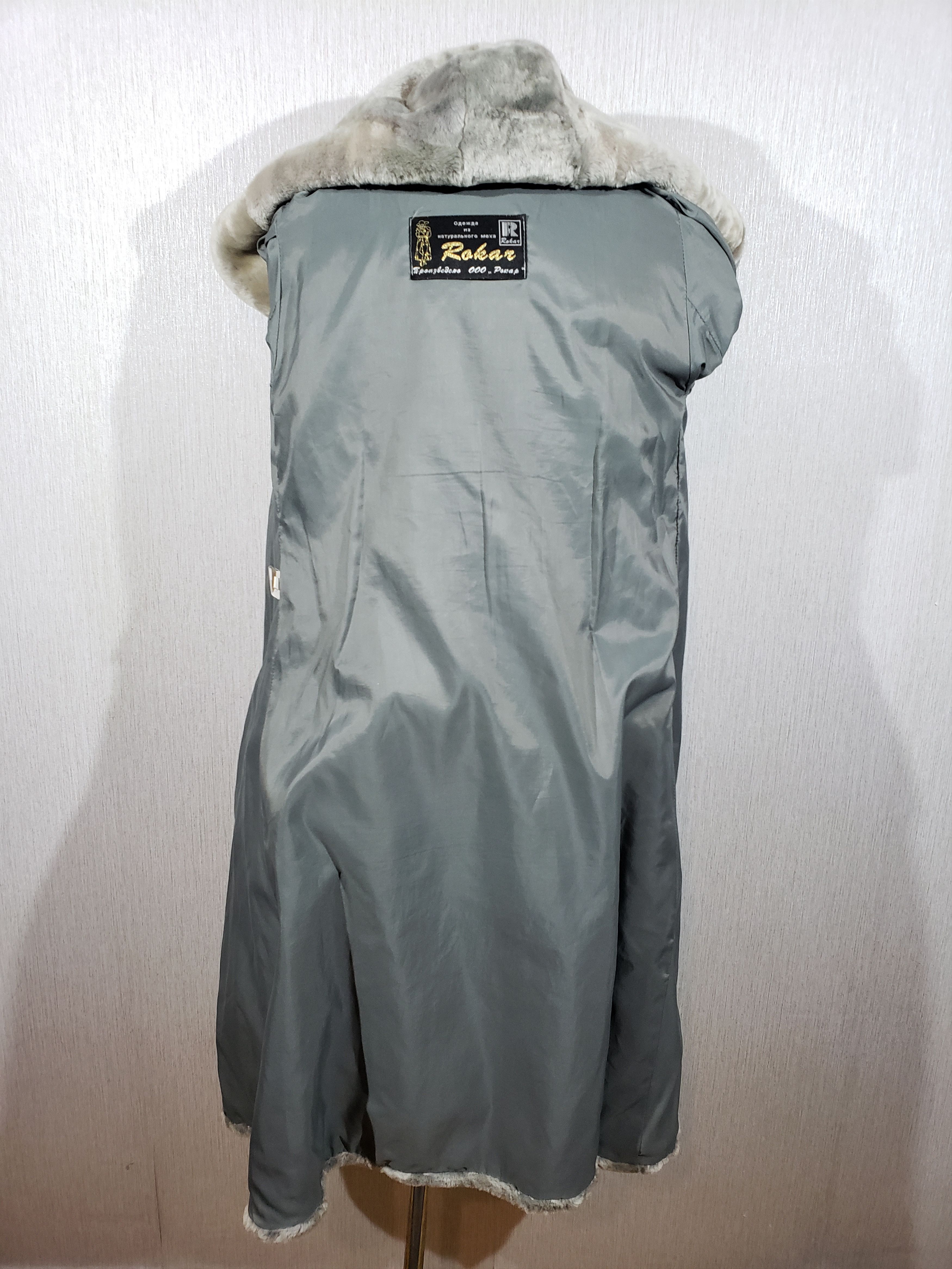 Other onderful women's sheepskin coat with a luxurious fur hood. Size L / US 10 / IT 46 - 7 Thumbnail