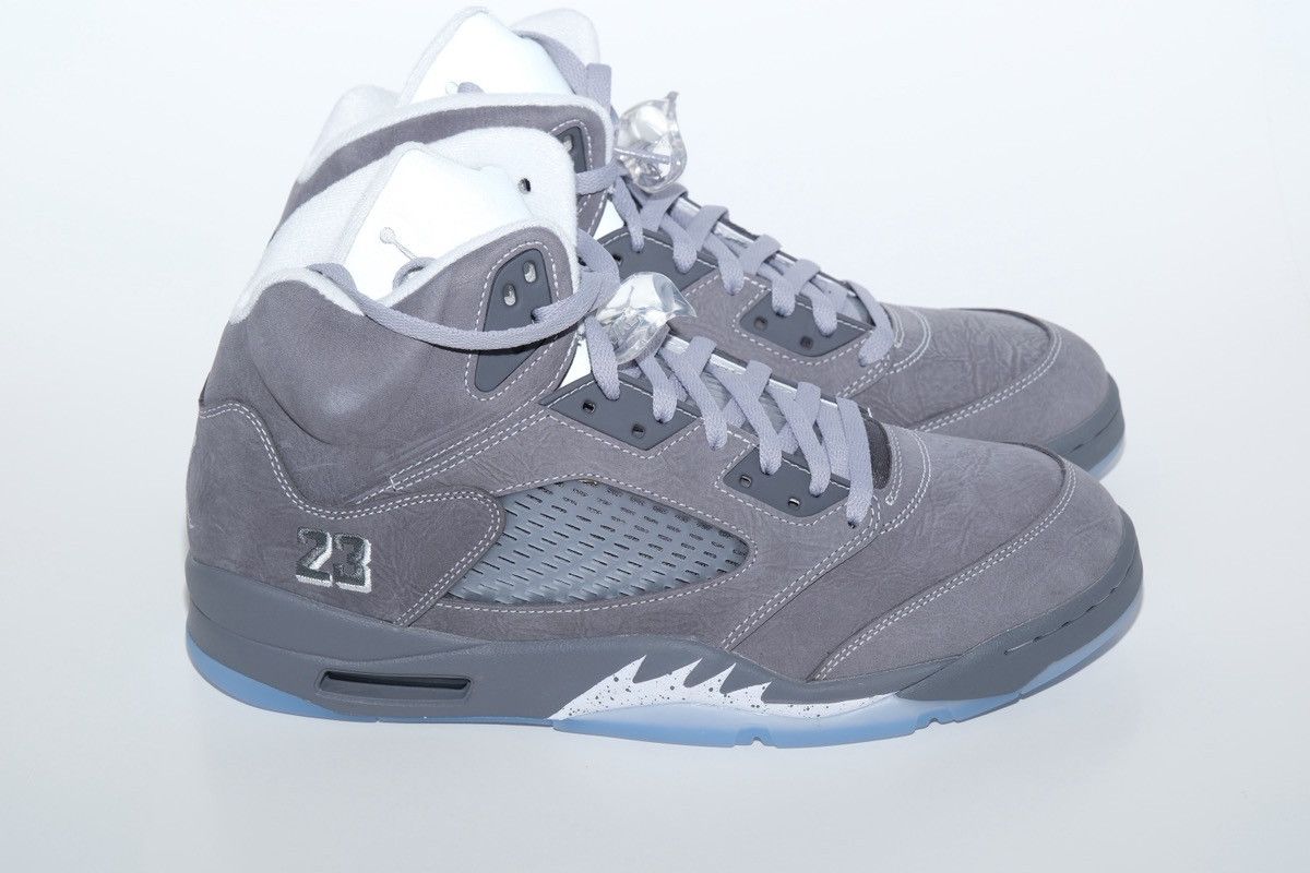Jordan Brand Brand New Jordan 5 Wolf Grey size 12 US In Hand Ships Today Size US 12 / EU 45 - 3 Thumbnail