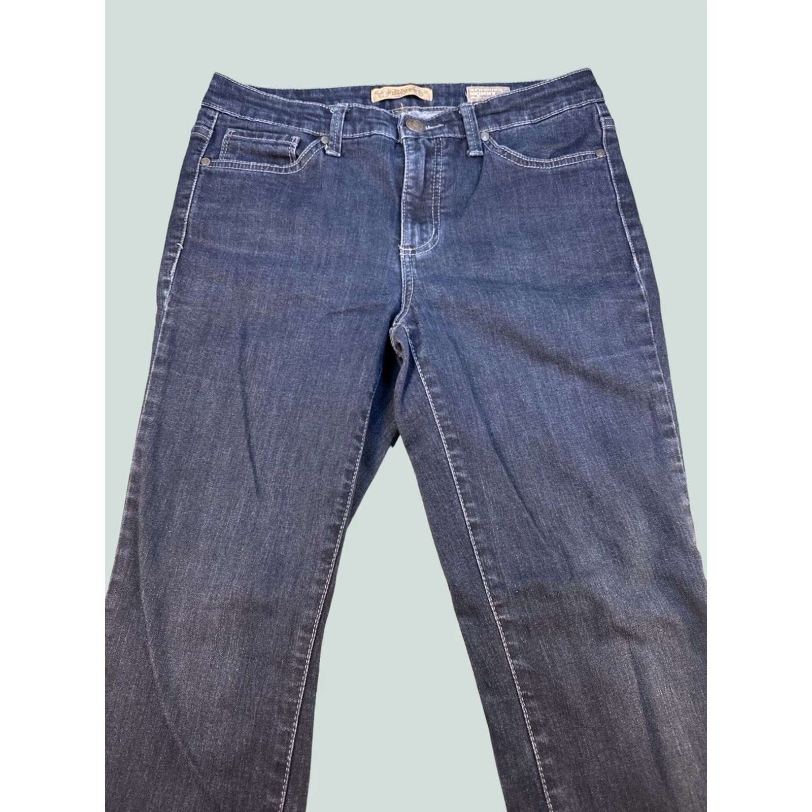 Nine West Nine West Vintage America Matchstick Skinny Jeans Womens 28 Dark Wash Blue 5-pocket Slim Mid-rise Stretch Denim Mens? Size 28" / US 6 / IT 42 - 1 Thumbnail