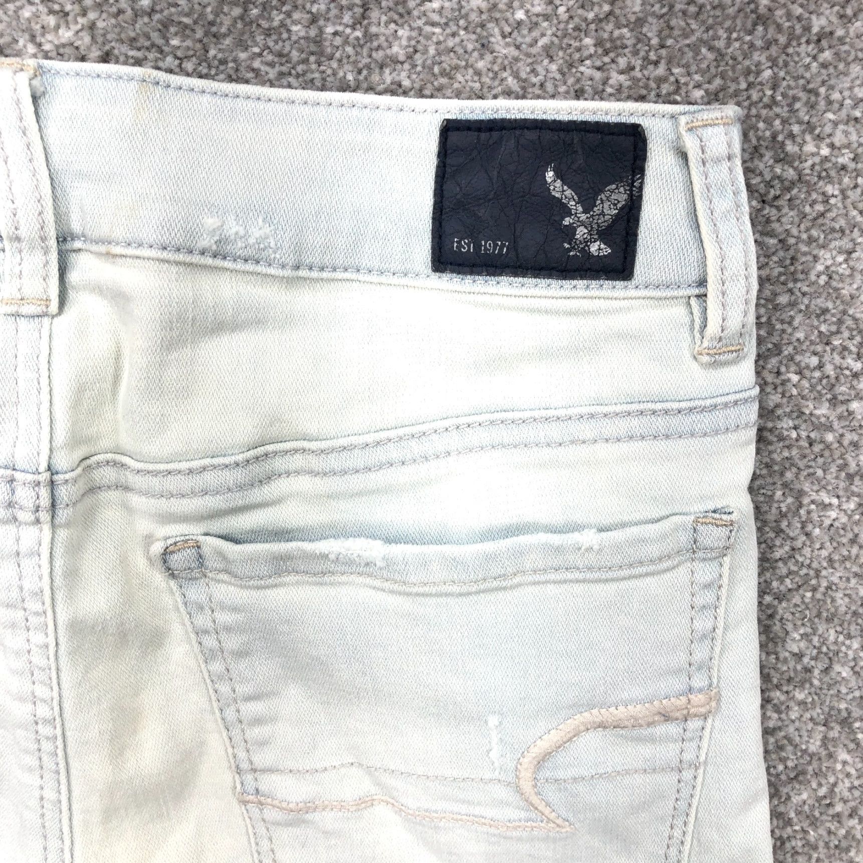 American Eagle Outfitters American Eagle Shorts Women 2 Hi Rise Cut Off Shortie Jean Super Stretch Ladies Size 26" / US 2 / IT 38 - 5 Thumbnail