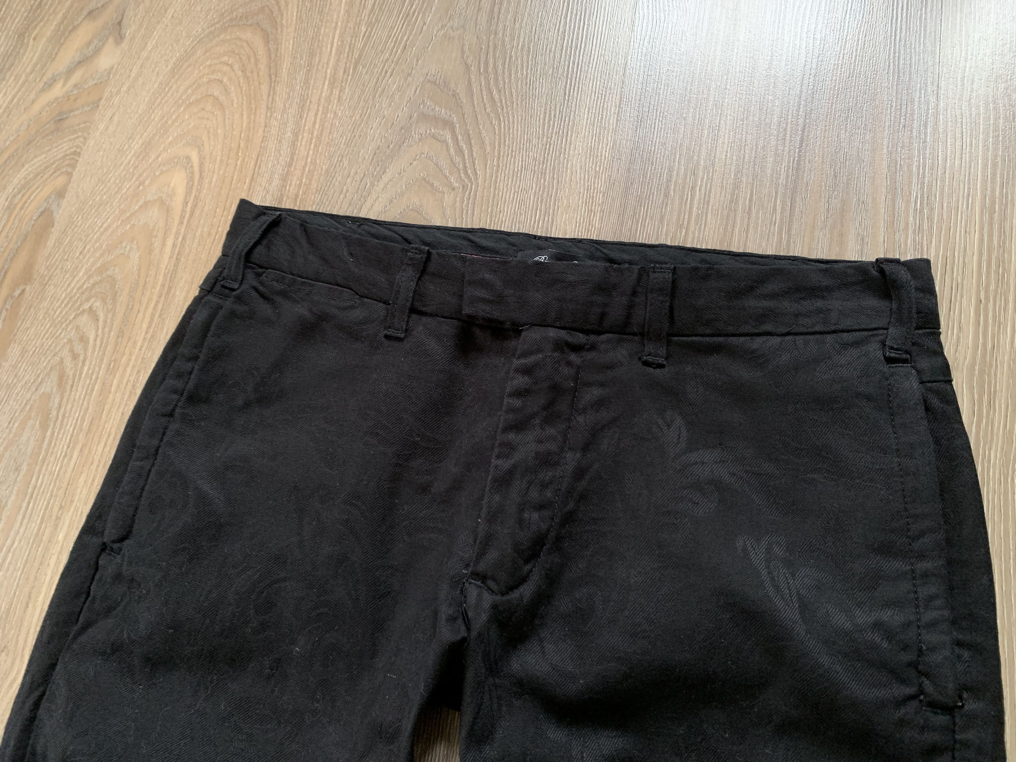 Other Blend Black Pattern Cotton Pants Size US 32 / EU 48 - 4 Thumbnail