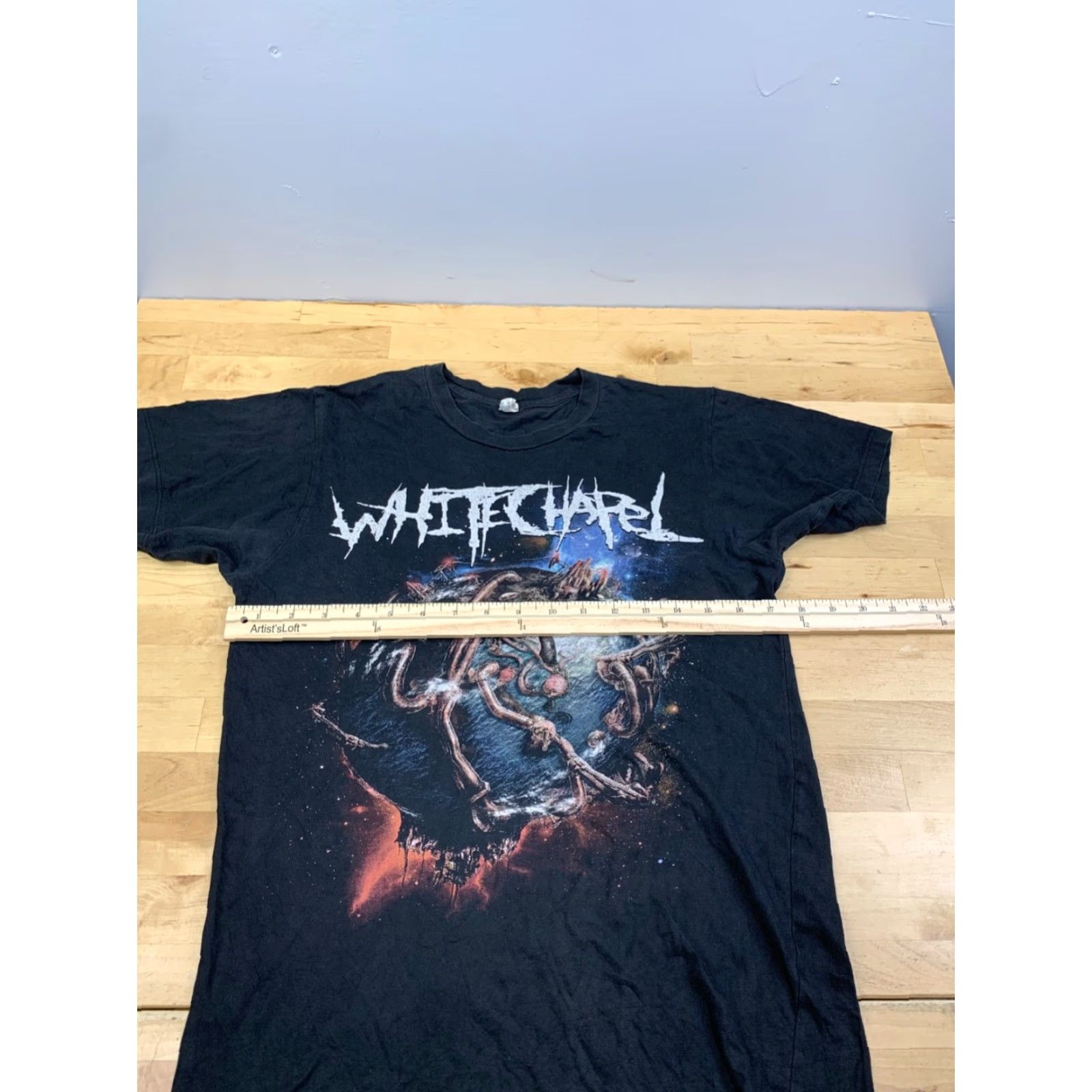 Starter Whitechapel Band Mens S Black Graphic T-Shirt Short Sleeve Crew Neck 11264 Size US S / EU 44-46 / 1 - 5 Thumbnail