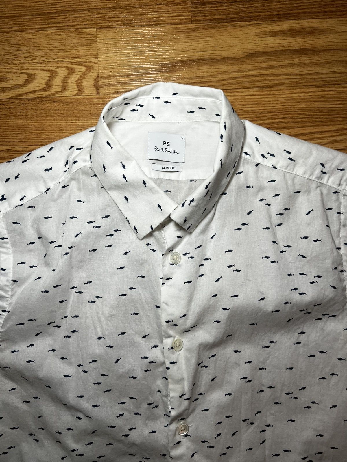 Paul Smith Paul Smith Shark Print Short-Sleeve Button-Up Size US S / EU 44-46 / 1 - 2 Thumbnail