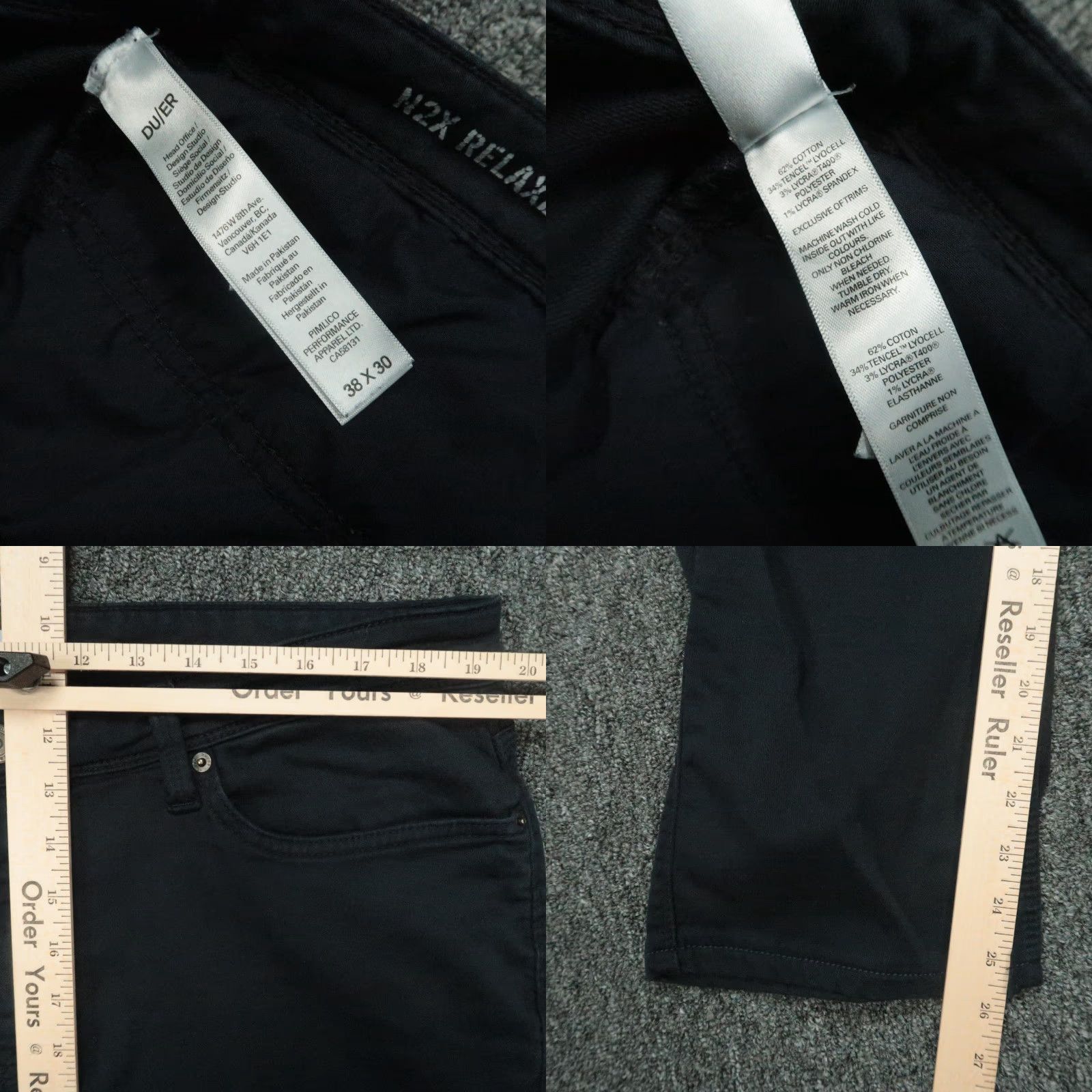 DUER DUER N2X Relaxed Taper Pants Mens 38x26 Blue Casual Workwear Travel Size US 38 / EU 54 - 8 Thumbnail