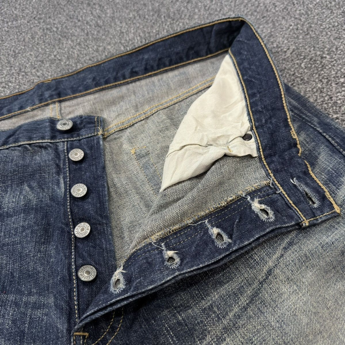 Engineered Garments × Levi's Archives ‼️ Vintage Y2K Levis 501 Distress Faded Aging Denim Size US 36 / EU 52 - 14 Thumbnail