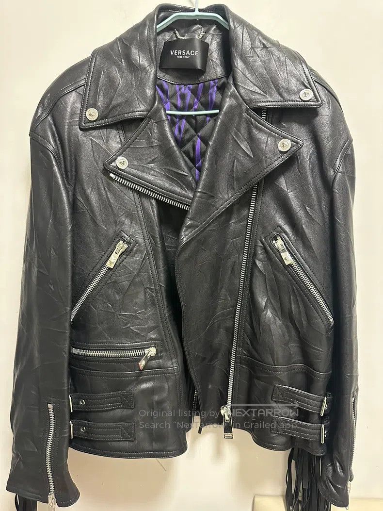 Versace Versace Punk style with cotton leather jacket Size M / US 6-8 / IT 42-44 - 1 Thumbnail