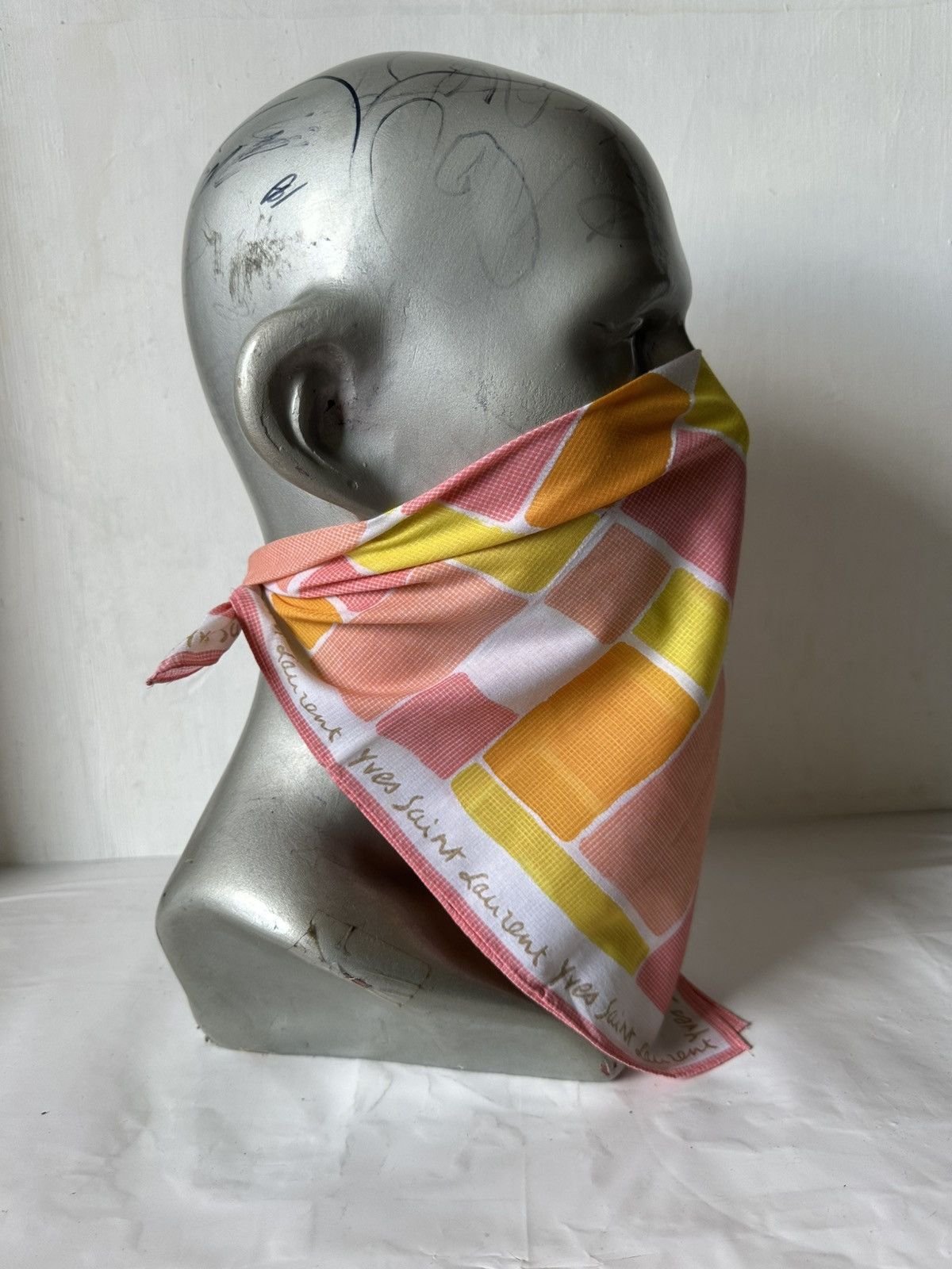 Vintage Vintage YSL Handkerchief/ Neckerchief/ Bandana Size ONE SIZE - 8 Thumbnail