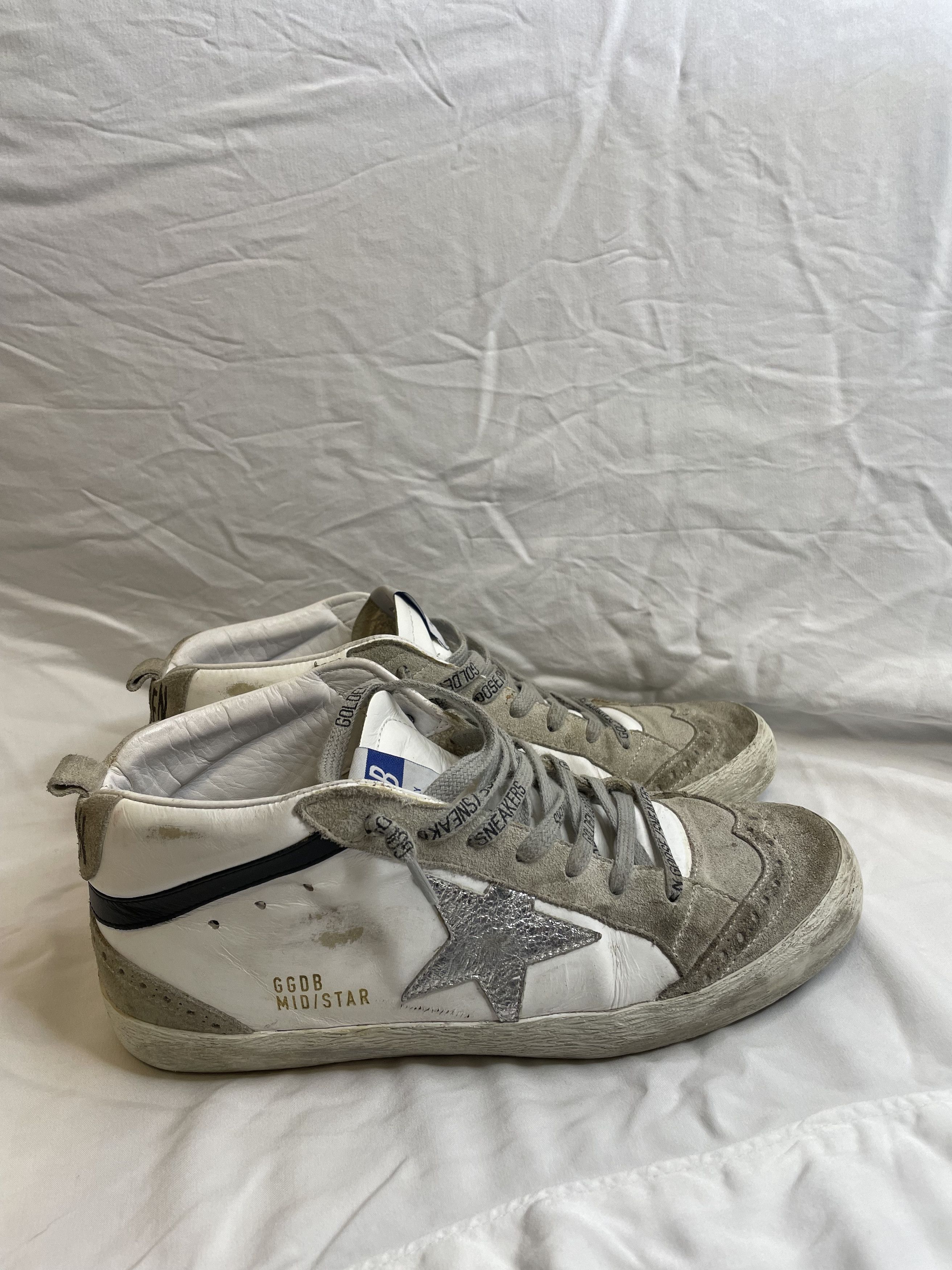 Golden Goose Golden Goose Mid Star Leather White High Top Sneakers Size US 8.5 / IT 38.5 - 2 Thumbnail