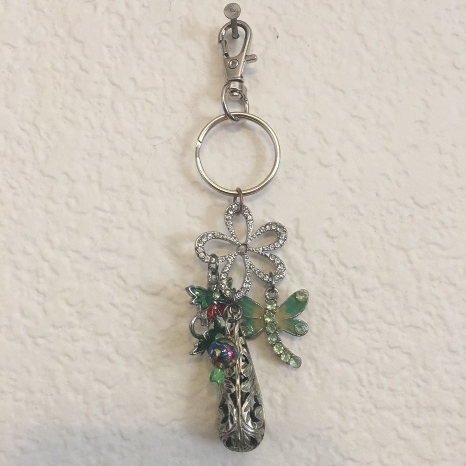 Vintage Vintage repurpose salvaged estate gem keychain Size ONE SIZE - 1 Thumbnail