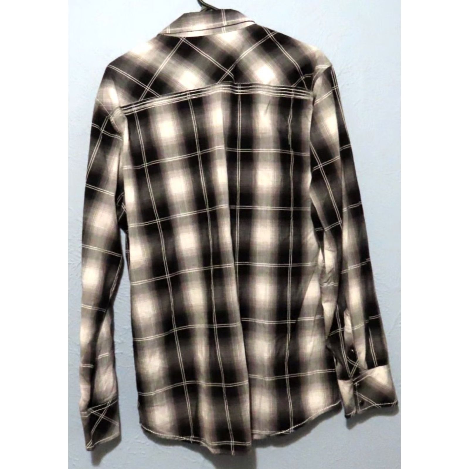 BKE BKE Buckle Shirt XL Black Plaid Embroidered Long Sleeve Button-Up Casual Men Standard Fit Snap Pocket Size US XL / EU 56 / 4 - 7 Thumbnail