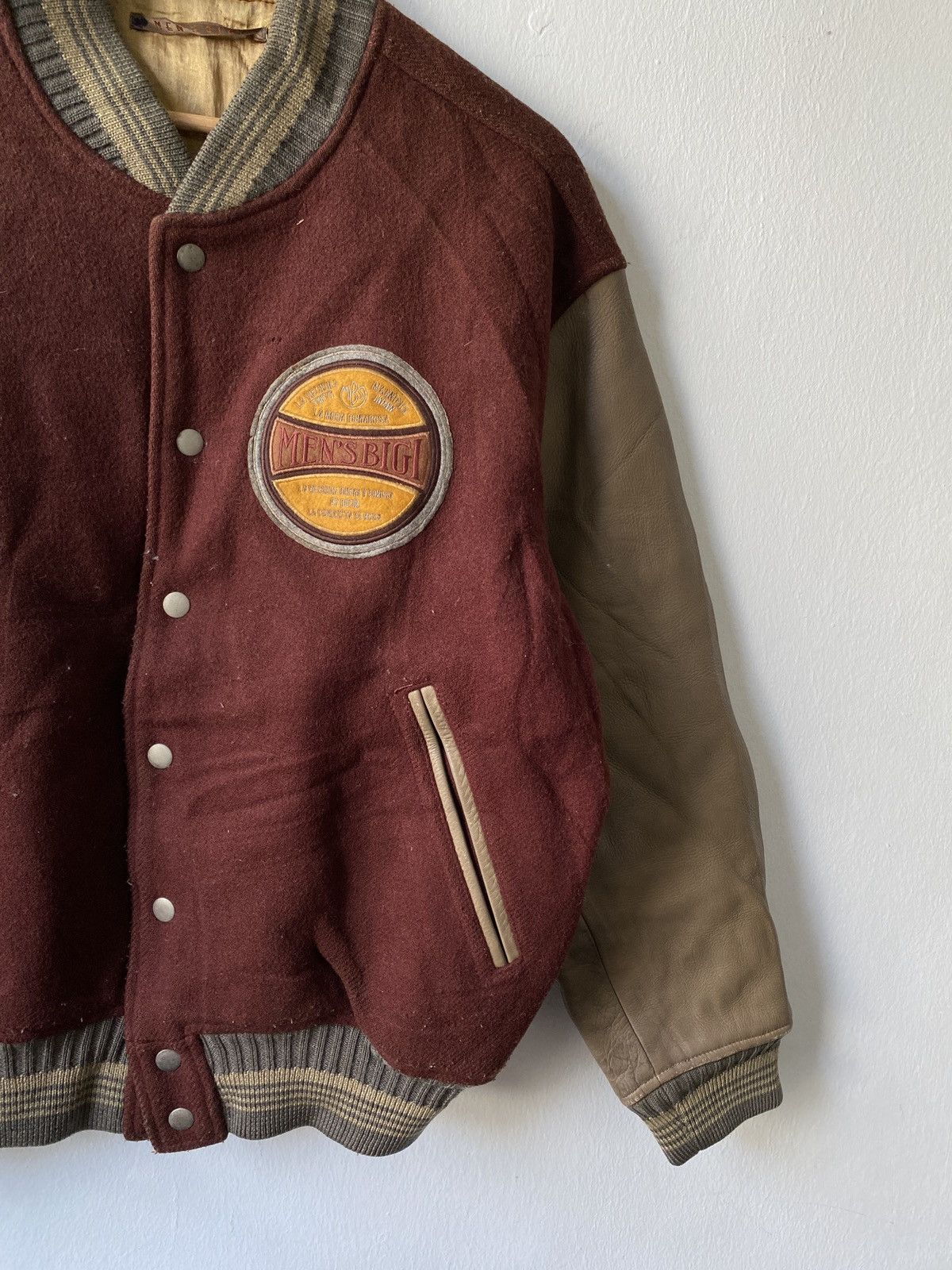 Vintage Vintage Mens Bigi Wool Leather Varsity Jacket Size US M / EU 48-50 / 2 - 4 Thumbnail