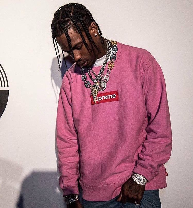 Supreme Supreme 15FW Box Logo CrewNeck Heather Pink Size US L / EU 52-54 / 3 - 9 Thumbnail