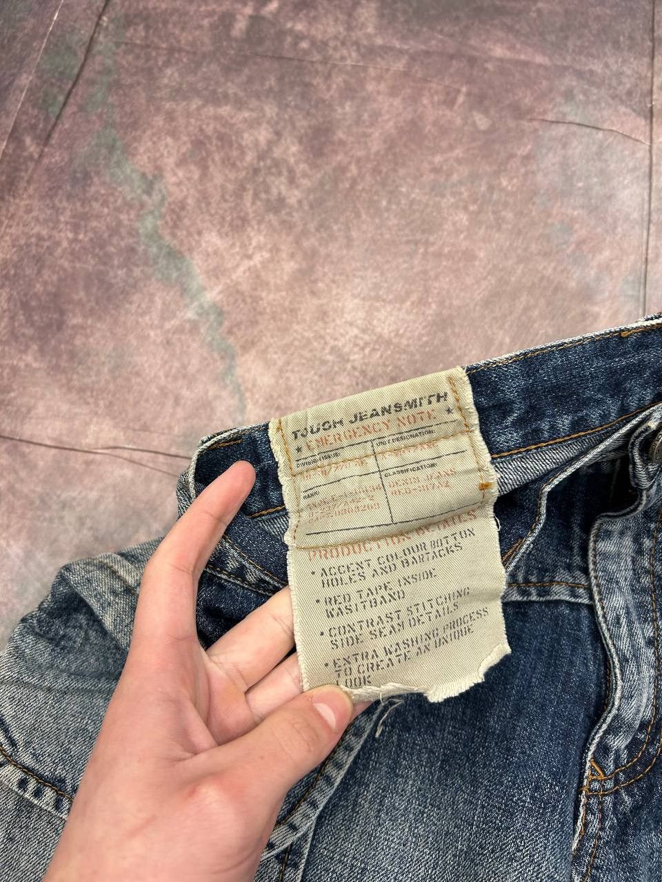 Tornado Mart Vintage TOUGH Jeansmith Multi Pocket Cargo Denim Jeans Size 32 Archive Y2K Distressed Size US 32 / EU 48 - 7 Thumbnail