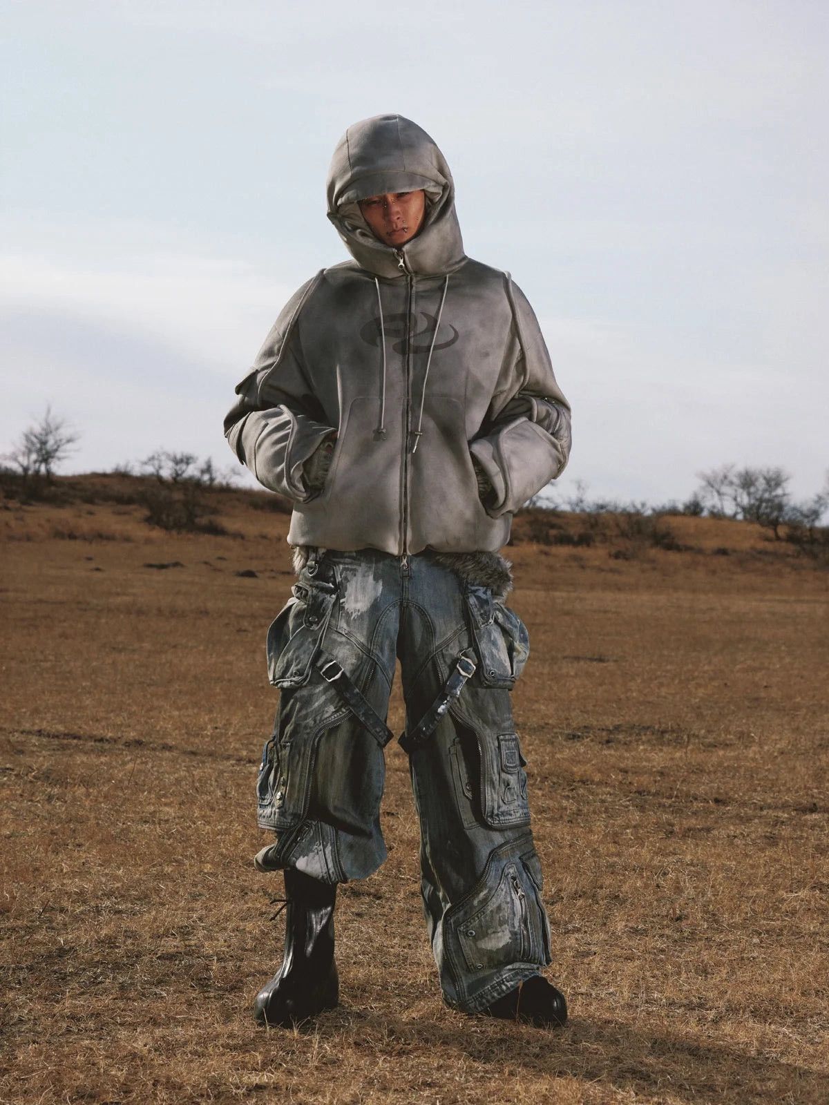 Other PERSONSOUL WHITE STAIN GRAFFITI CARGO PANTS Size US 32 / EU 48 - 10 Thumbnail