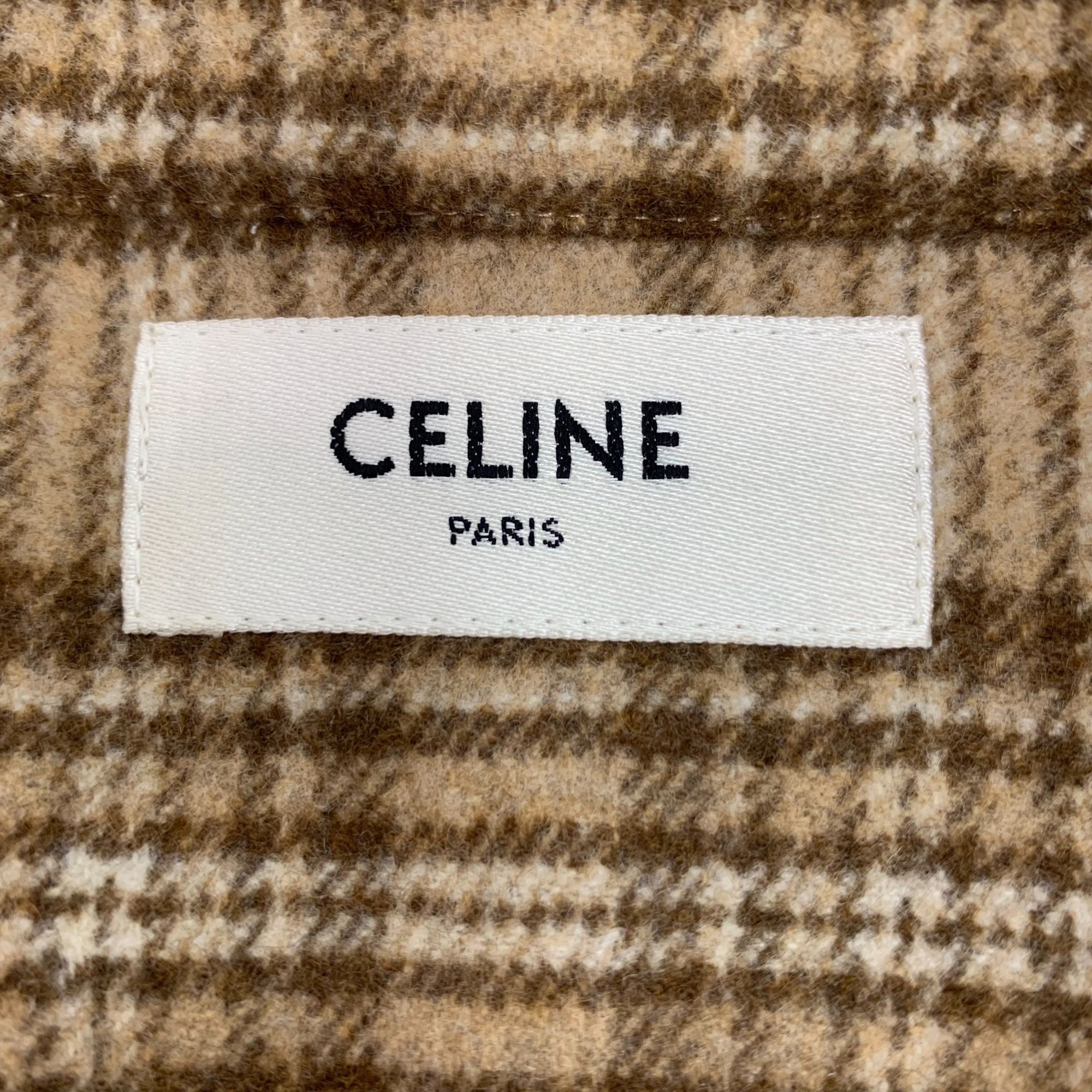 Celine Celine 2024 Brown Plaid Wool Jacket (Size XS) Size XS / US 0-2 / IT 36-38 - 2 Thumbnail
