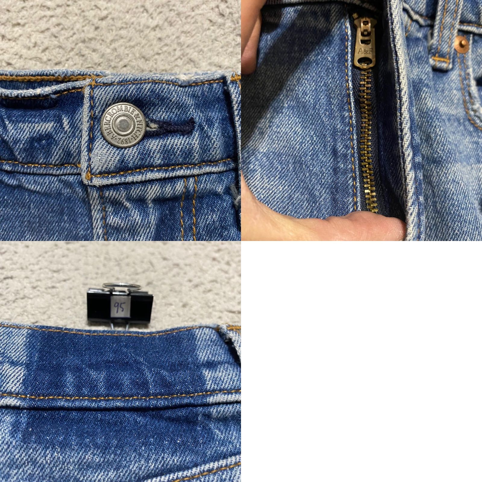 Abercrombie & Fitch Abercrombie & Fitch Womens Shorts Jeans Blue Denim Cut-Off High Rise 2 Distressed 5-Pocket Casual Summer Spring Fall Mens Womens Size 26" / US 2 / IT 38 - 8 Thumbnail