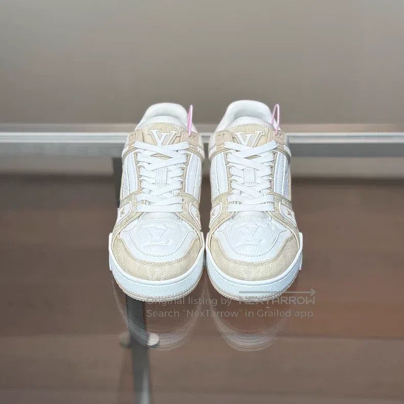 Louis Vuitton Louis Vuitton Trainer 25 New White Denim shoes Size US 6 / IT 36 - 2 Thumbnail