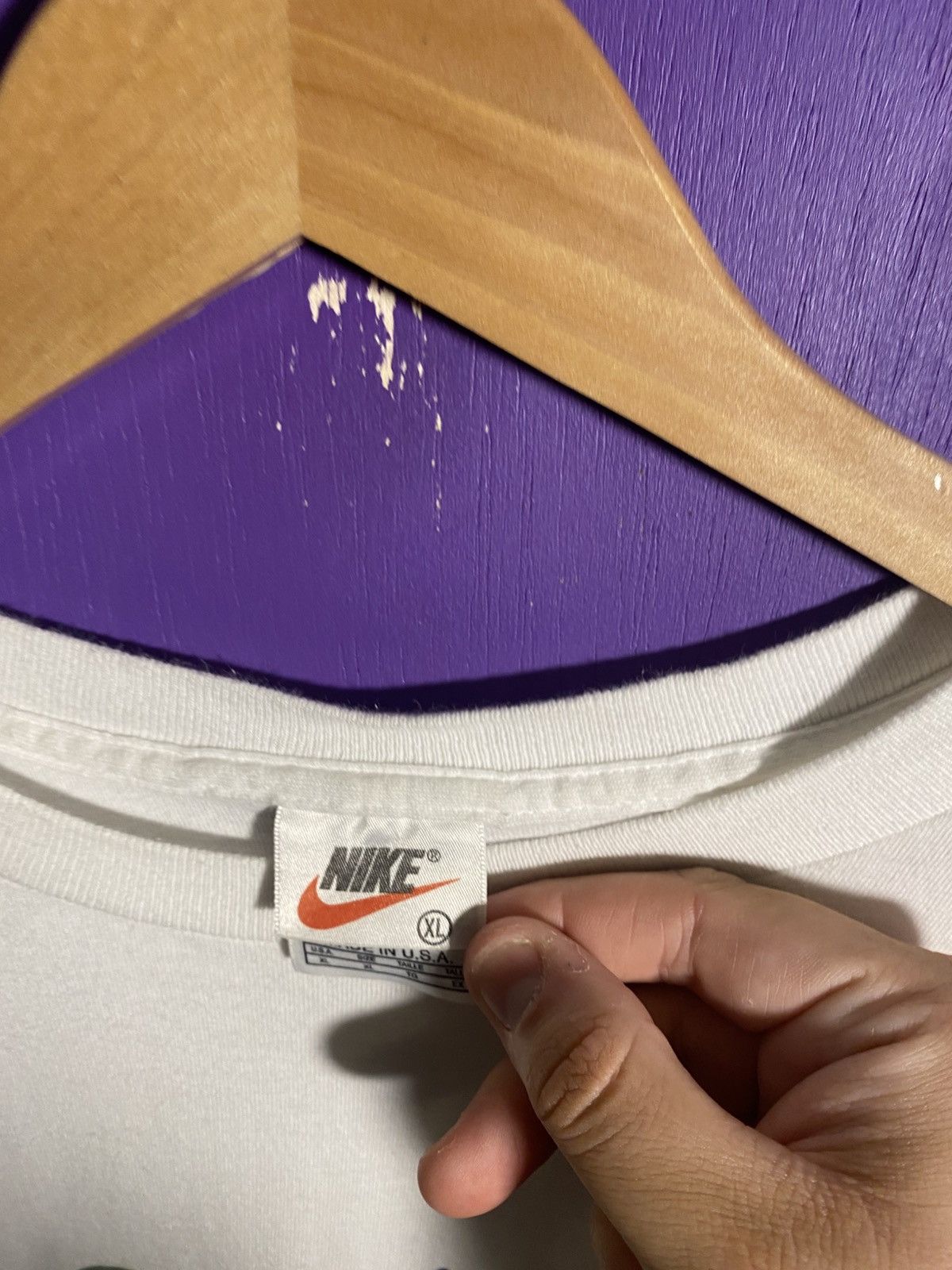Vintage Vintage 90s Nike Test your faith daily t-shirt Size US XL / EU 56 / 4 - 4 Thumbnail