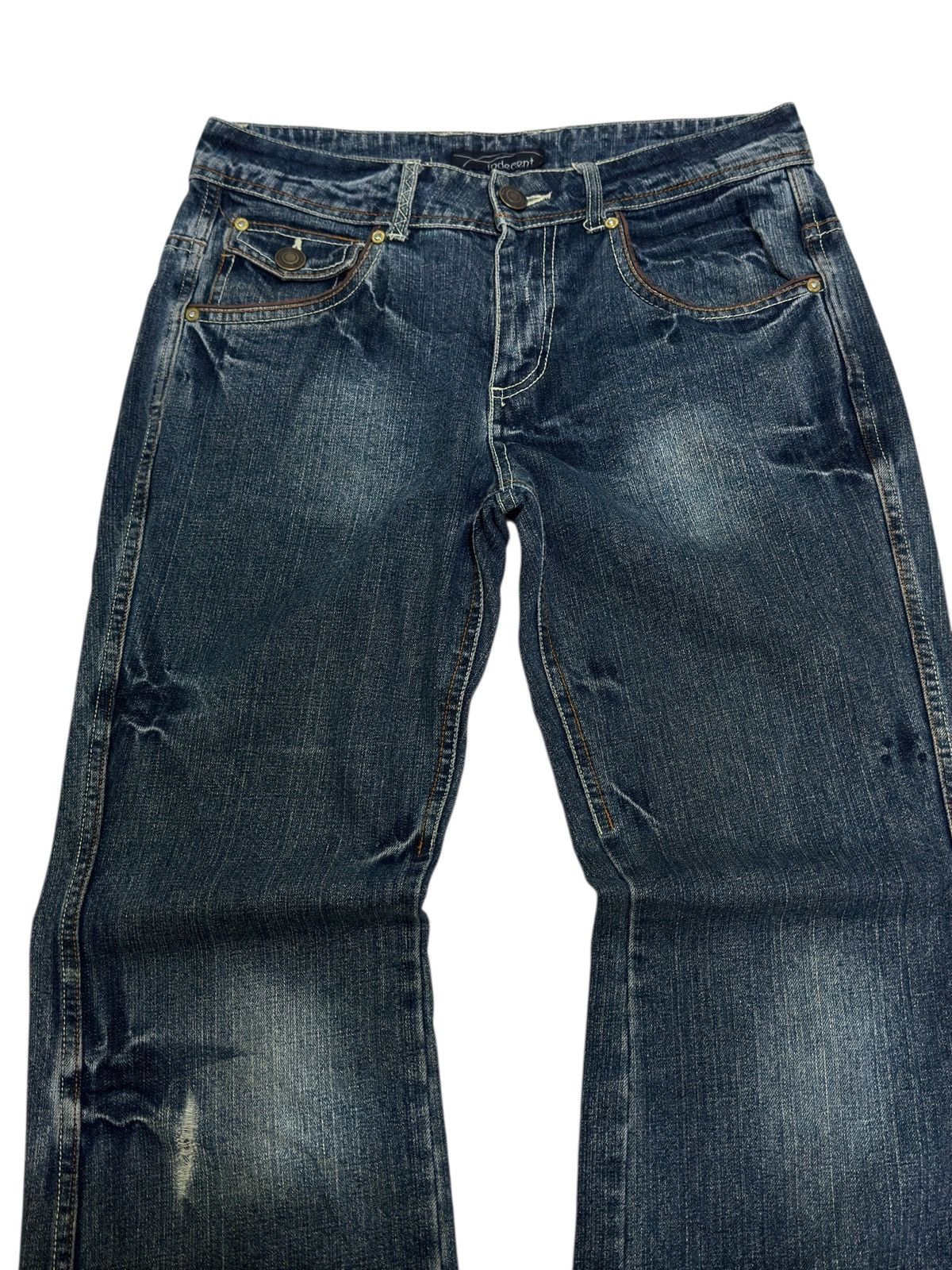 Vintage Vintage Indecent Bootcut Jeans Dark Blue Y2K Leather Pocket Size US 30 / EU 46 - 3 Thumbnail