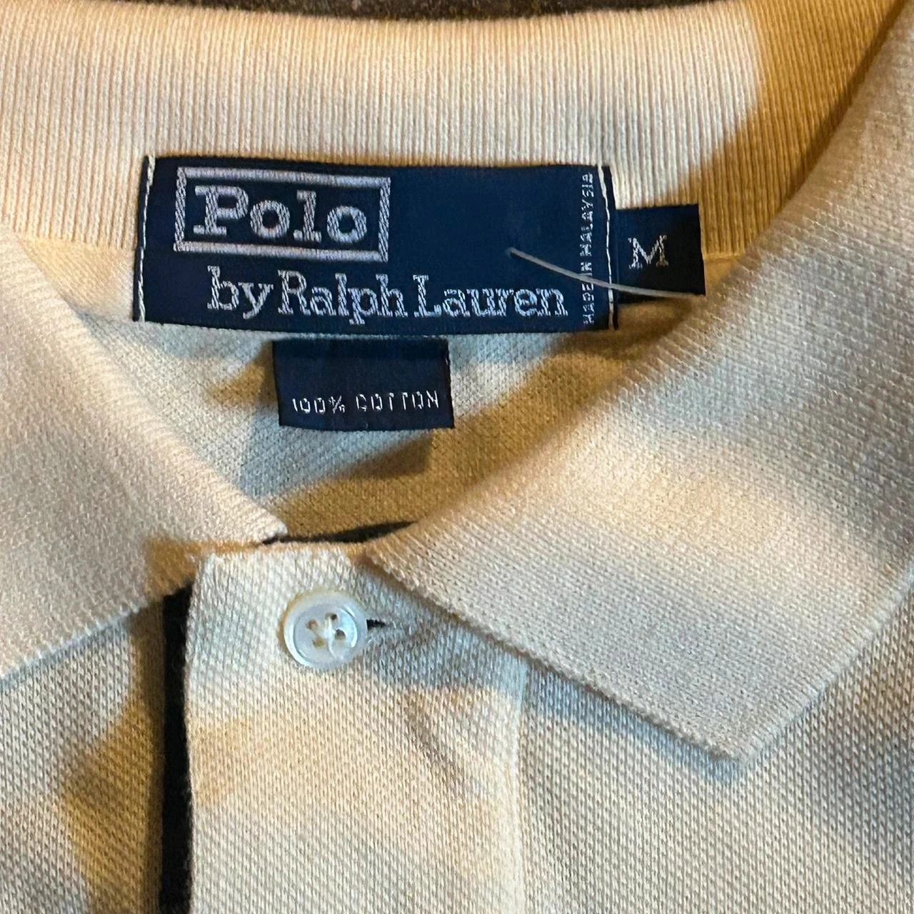 Polo Ralph Lauren Vintage Cream Polo Ralph Lauren long sleeve polo shirt Size US M / EU 48-50 / 2 - 3 Thumbnail