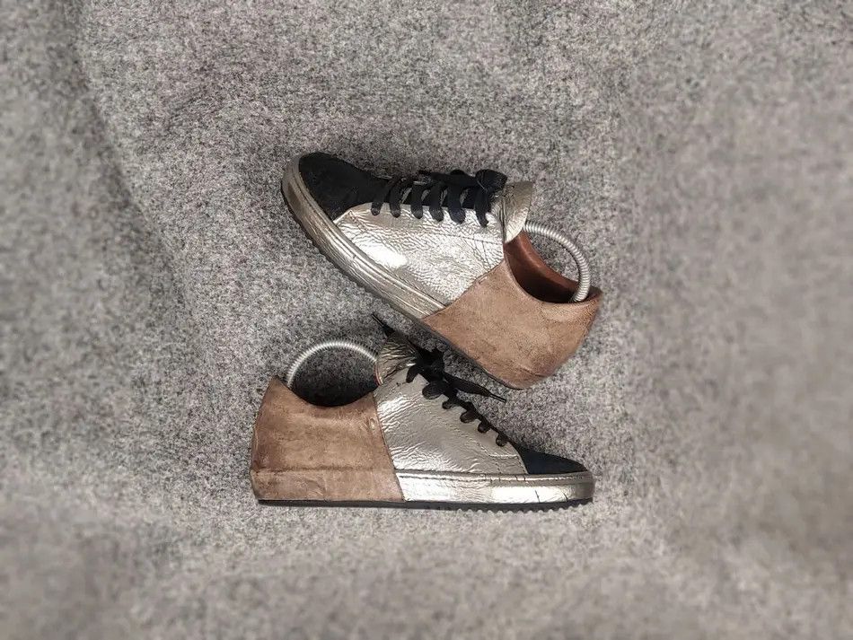 A.S.98 A.S.98 Airstep Design leather silver Low Lace Up Sneakers Size US 6 / IT 36 - 1 Thumbnail