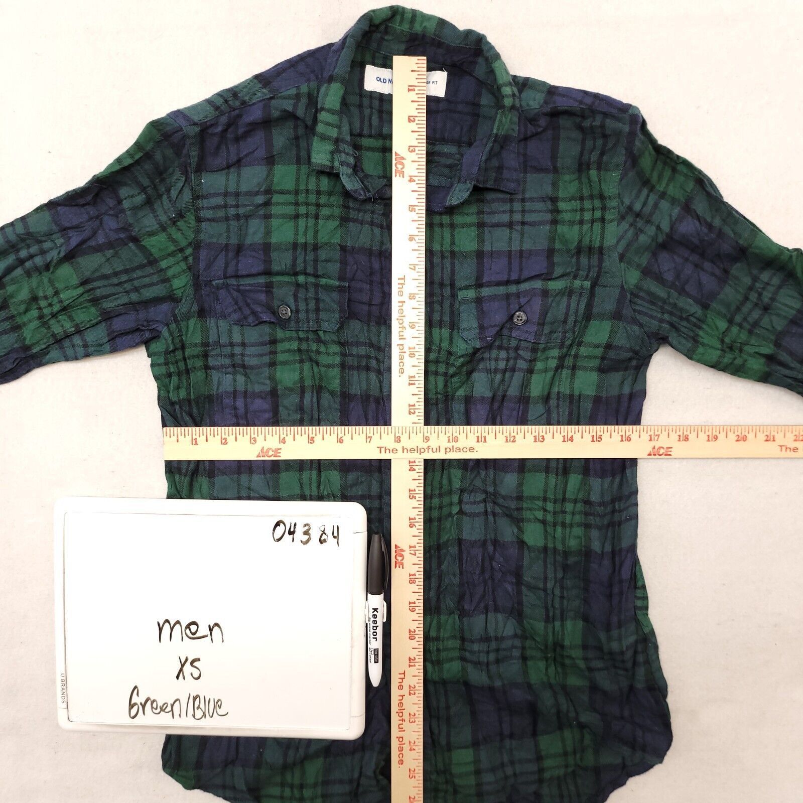 Old Navy Old Navy Tartan Flannel Casual Shirt Mens Size XS Blue Green Size US XS / EU 42 / 0 - 6 Thumbnail