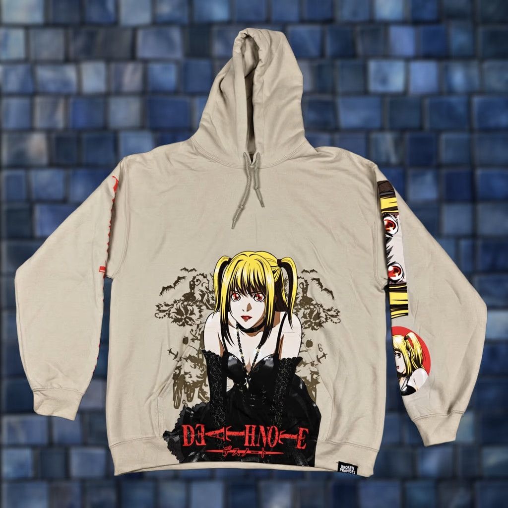 Broken Promises Co. Broken Promises Death Note Hoodie Mens Medium Beige Misa Amane Graphic Anime Size US M / EU 48-50 / 2 - 1 Thumbnail