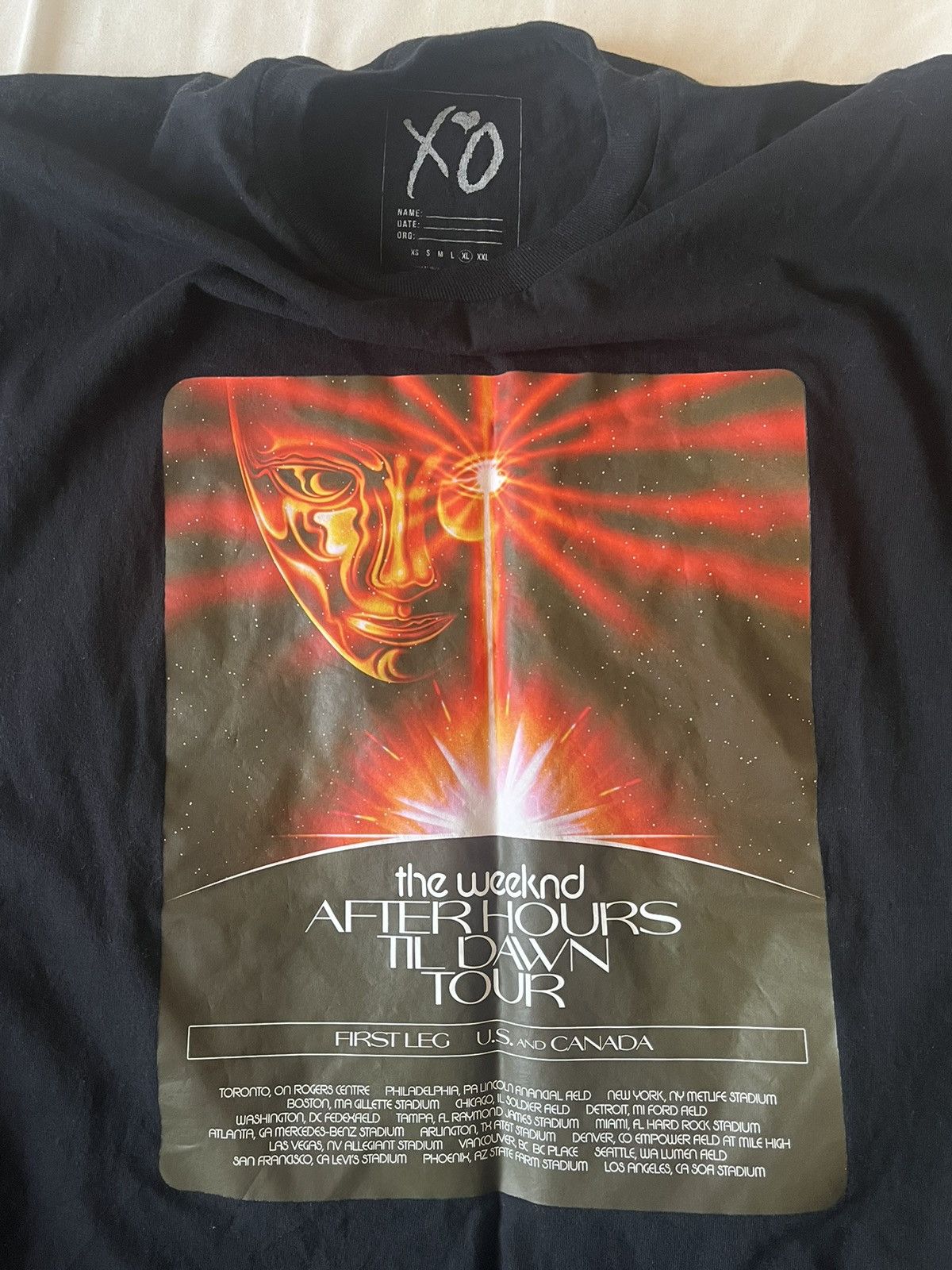 XO 2022 The Weeknd XO After Hours til Dawn Concert Tour Shirt Size US XL / EU 56 / 4 - 3 Thumbnail
