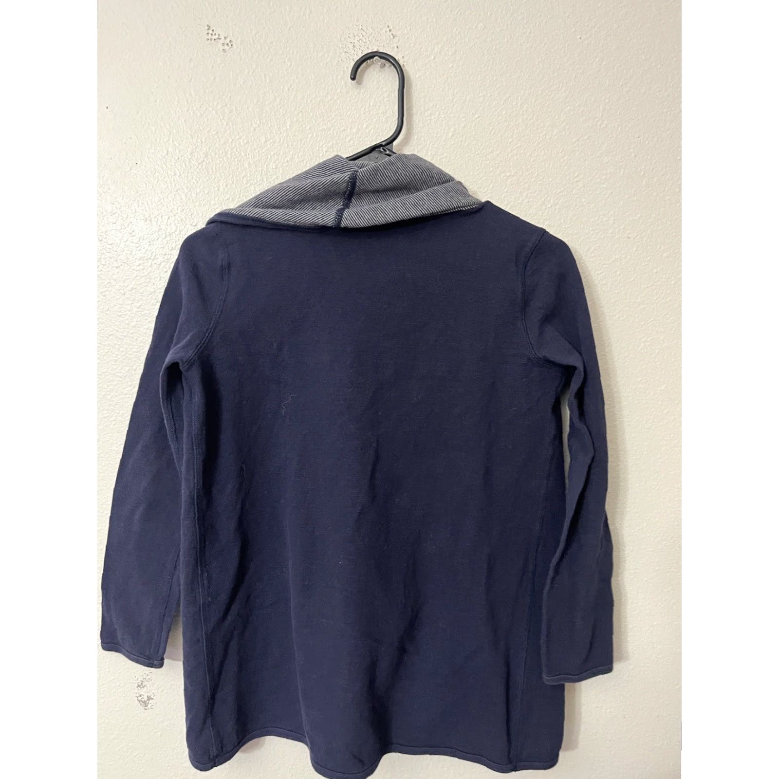 Talbots Talbots Cardigan Sweater Open Front Navy Cotton Blend PP Petite Women Size XXS / US 00 / IT 34 - 3 Thumbnail