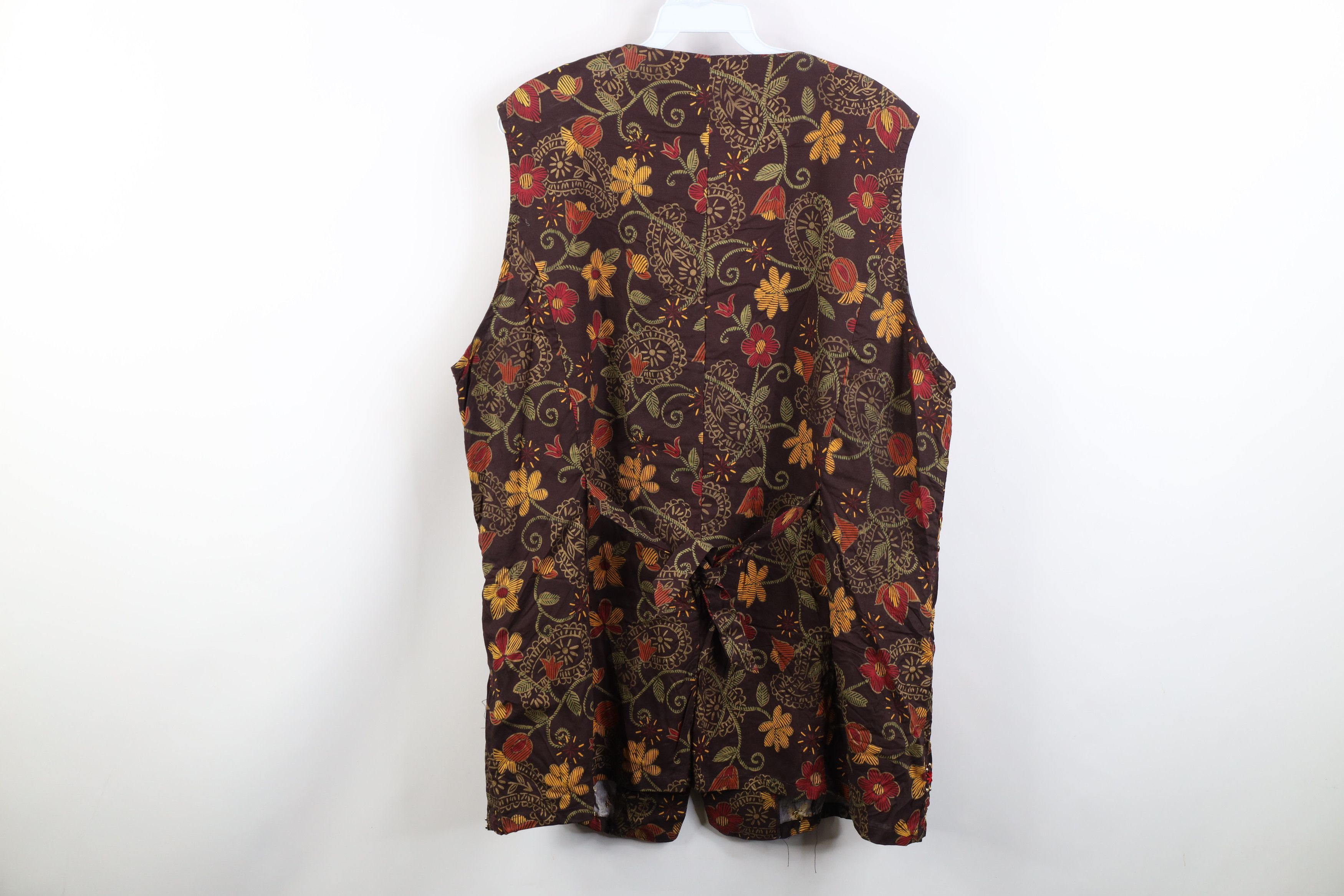 Vintage Deadstock Vintage 90s Streetwear Gabardine Beaded Vest Size 3XL / US 20-22 - 12 Thumbnail