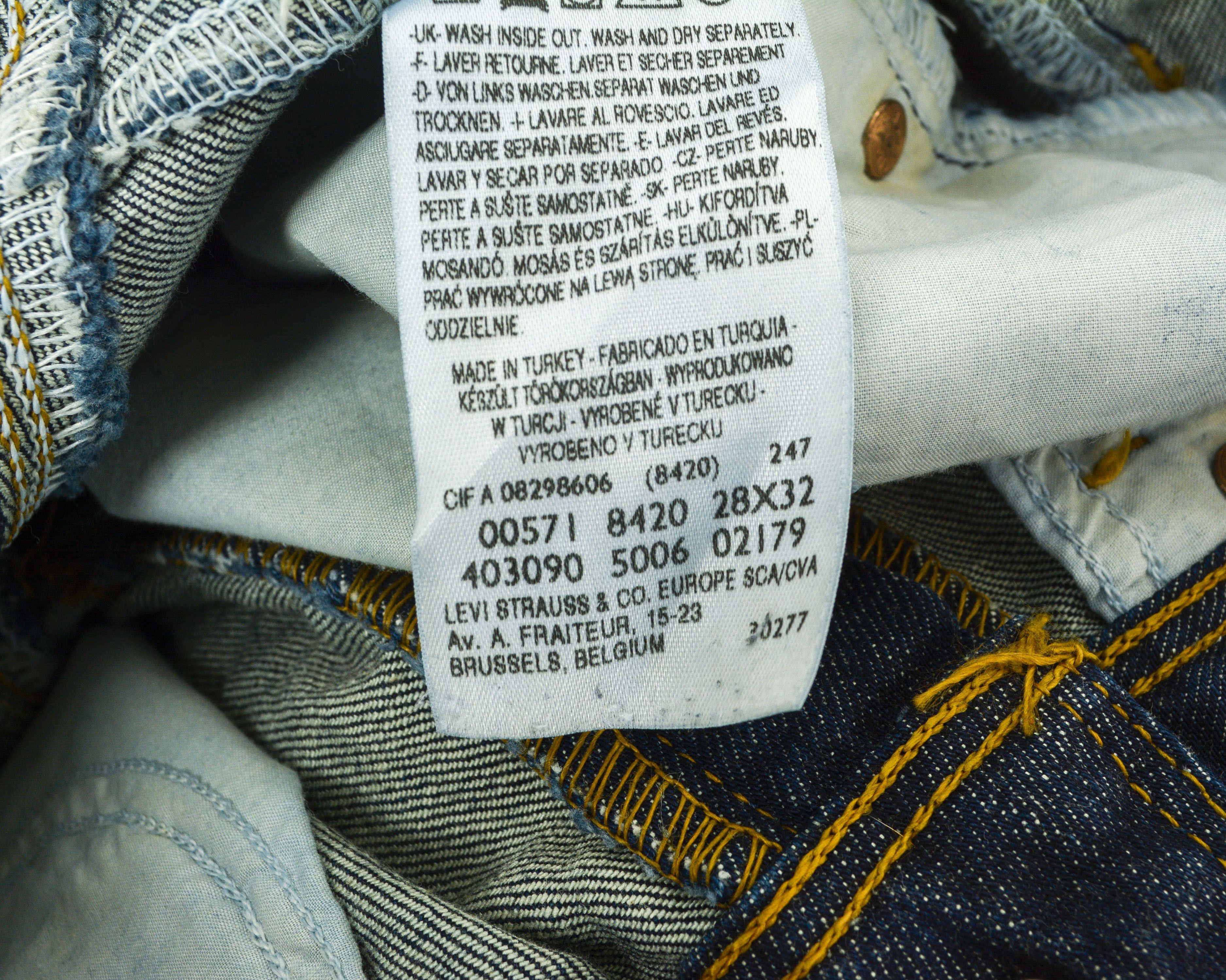 Levi's STRAUSS 571 Slim Fit Women W28 L32 Navy Low Rise Jeans Size 28" / US 6 / IT 42 - 4 Thumbnail