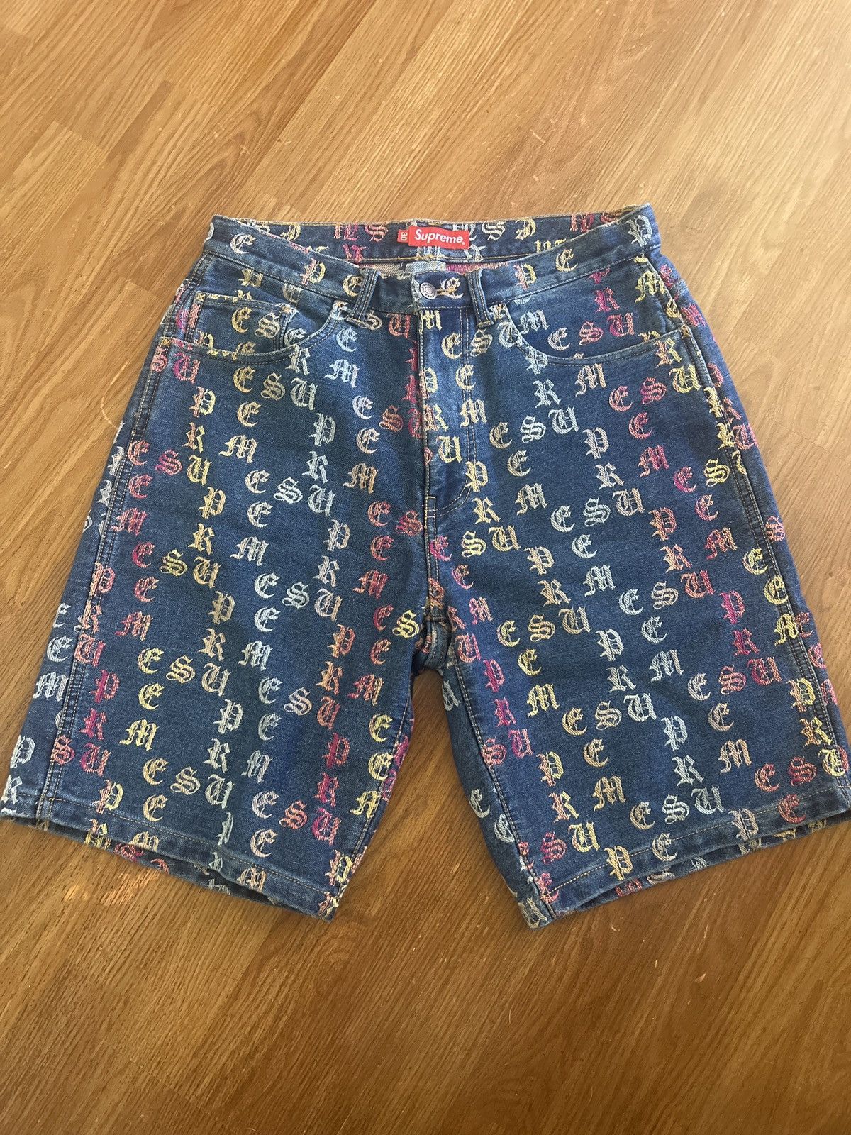 Supreme Supreme Gradient Jacquard Denim Shorts | Grailed