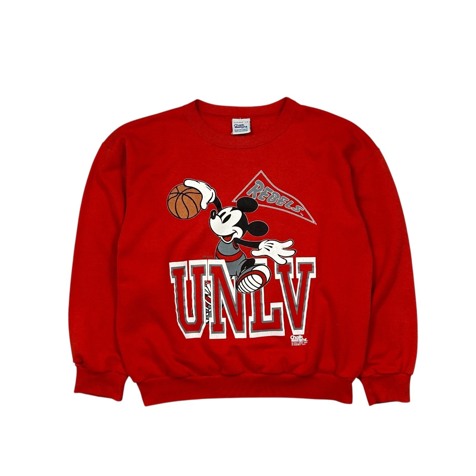 NCAA VTG UNLV REBELS DISNEY MICKEY 1993 CHALK LINE SWEATSHIRT Size US L / EU 52-54 / 3 - 1 Thumbnail