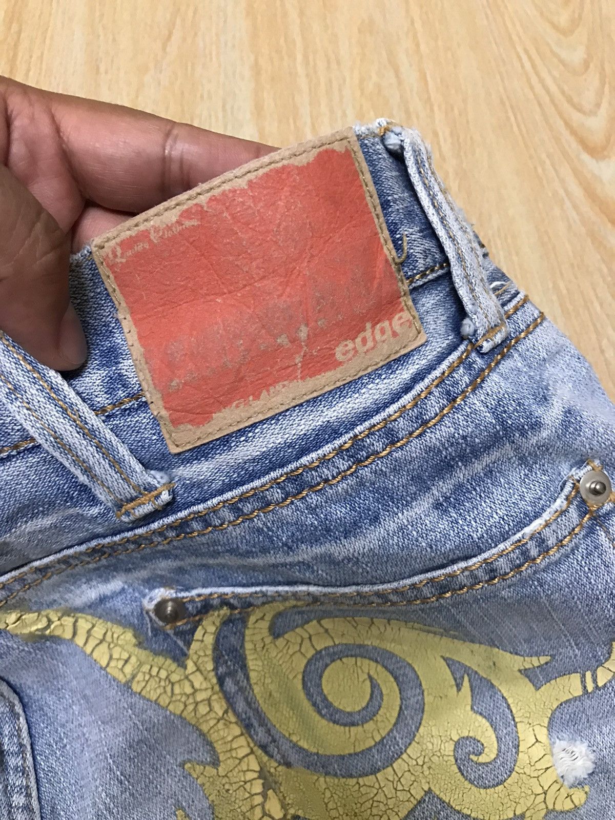 Japanese Brand Vintage Japan G-Land Edge Distressed Denim Pants Big Skulls Size US 32 / EU 48 - 10 Thumbnail