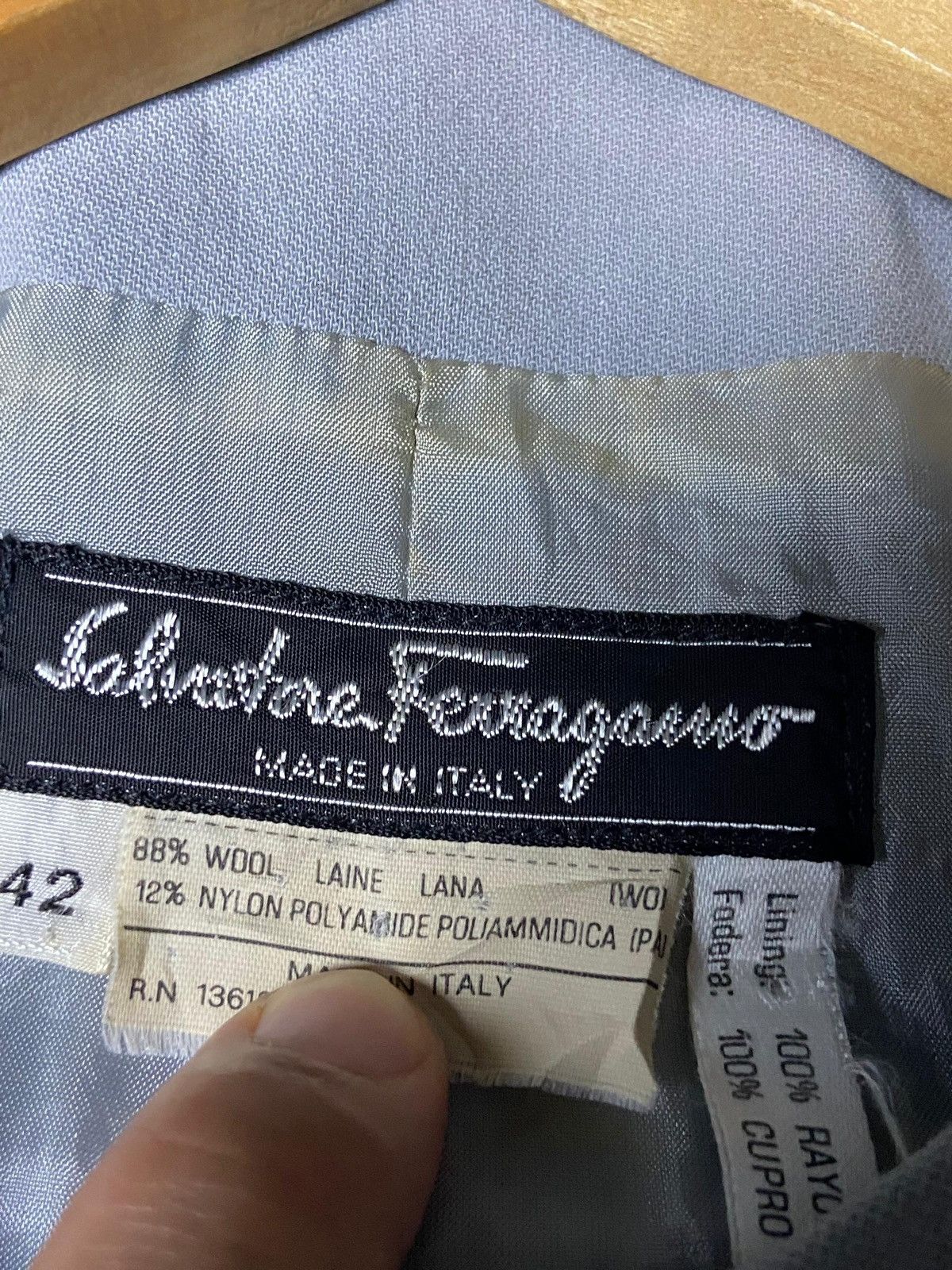 Salvatore Ferragamo Salvatore Ferragamo Dusty Blue Buttoned Coat (141) Size XXS / US 00 / IT 34 - 8 Thumbnail
