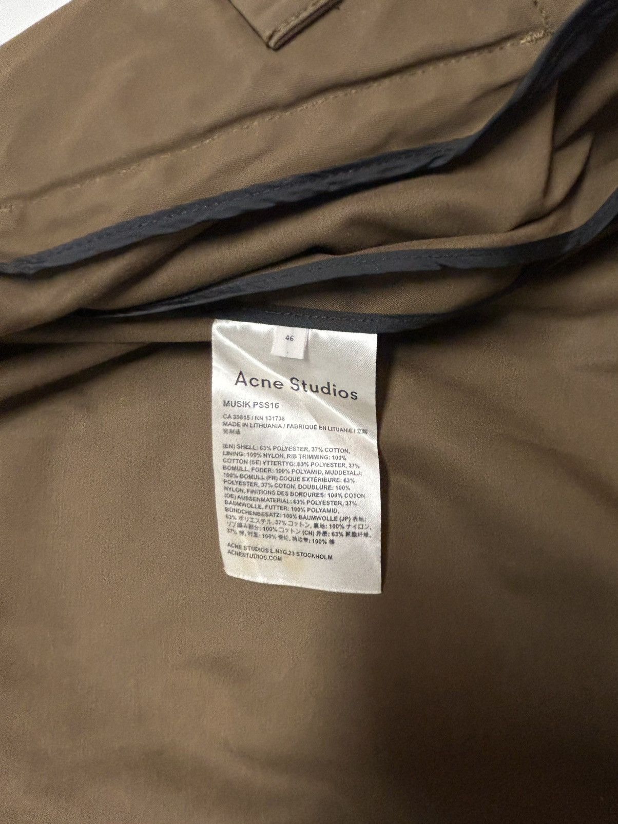 Acne Studios SS2016 Musik Bomber Jacket Size US S / EU 44-46 / 1 - 10 Thumbnail