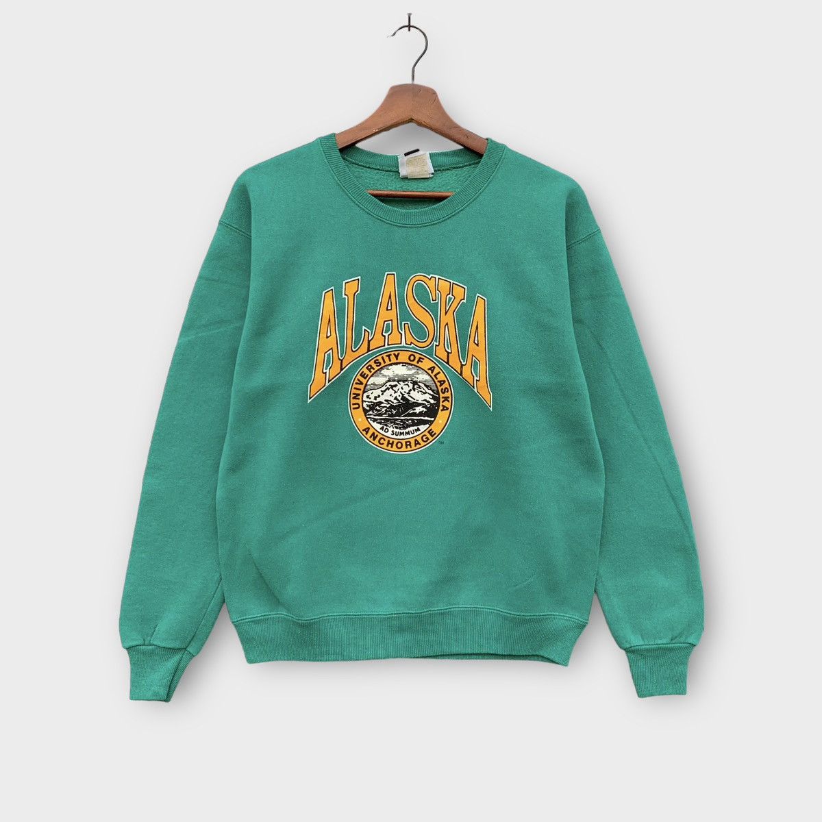 Lee × Vintage Vintage 90s Lee University Of Alaska Sweatshirt Size S / US 4 / IT 40 - 1 Thumbnail