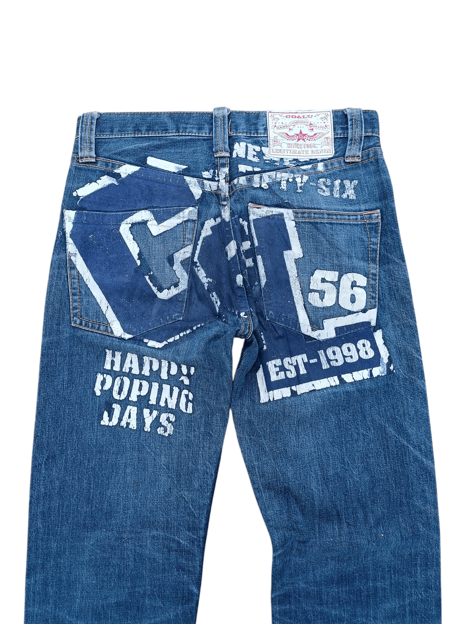 Vintage RARE 🔥 Japanese Brand Co&Lu Big Logo Print Denim Jeans Size US 31 - 16 Thumbnail