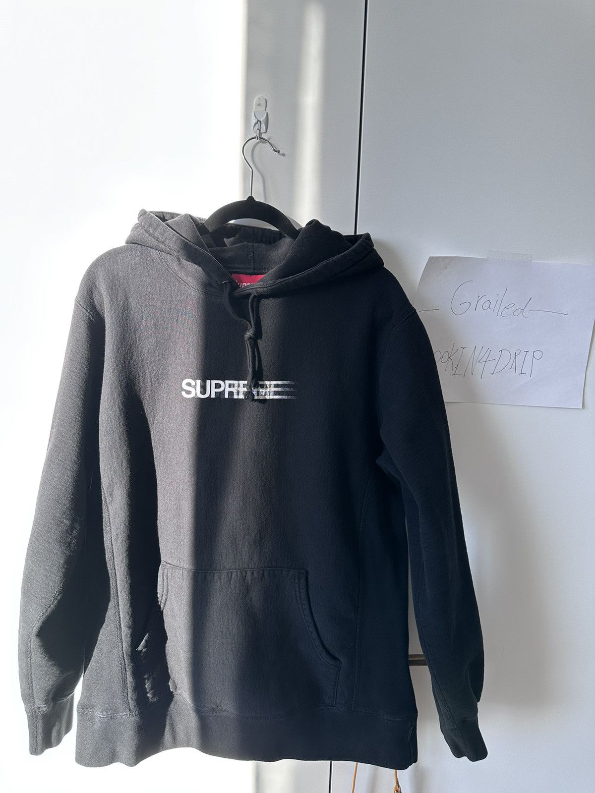 image of Supreme Motion Logo Hoodie Black Xl, Men's