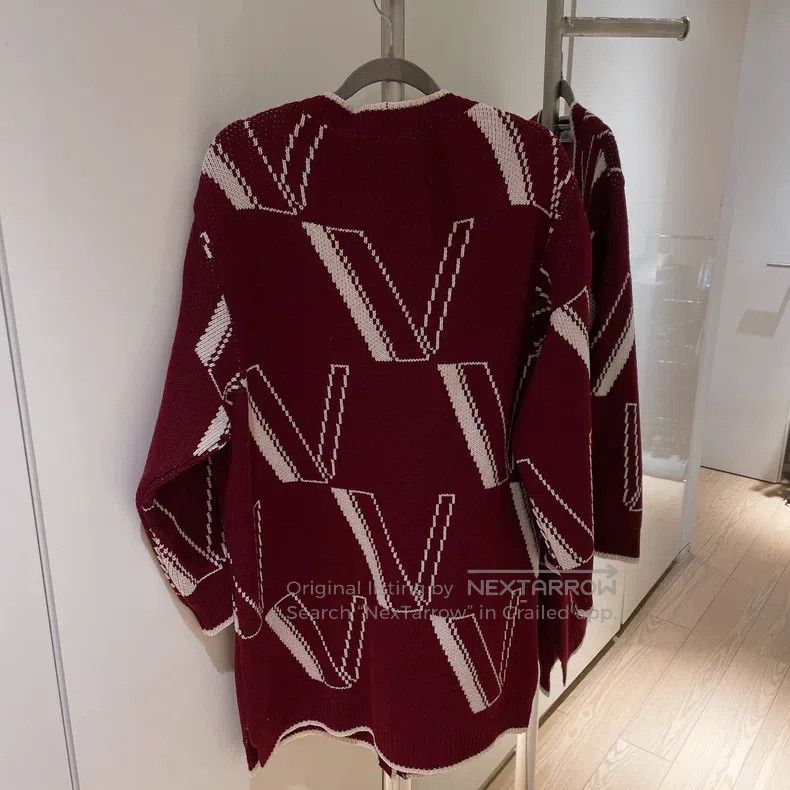 Valentino Valentino V-letter knit loose silhouette cardigan Size XS / US 0-2 / IT 36-38 - 2 Thumbnail
