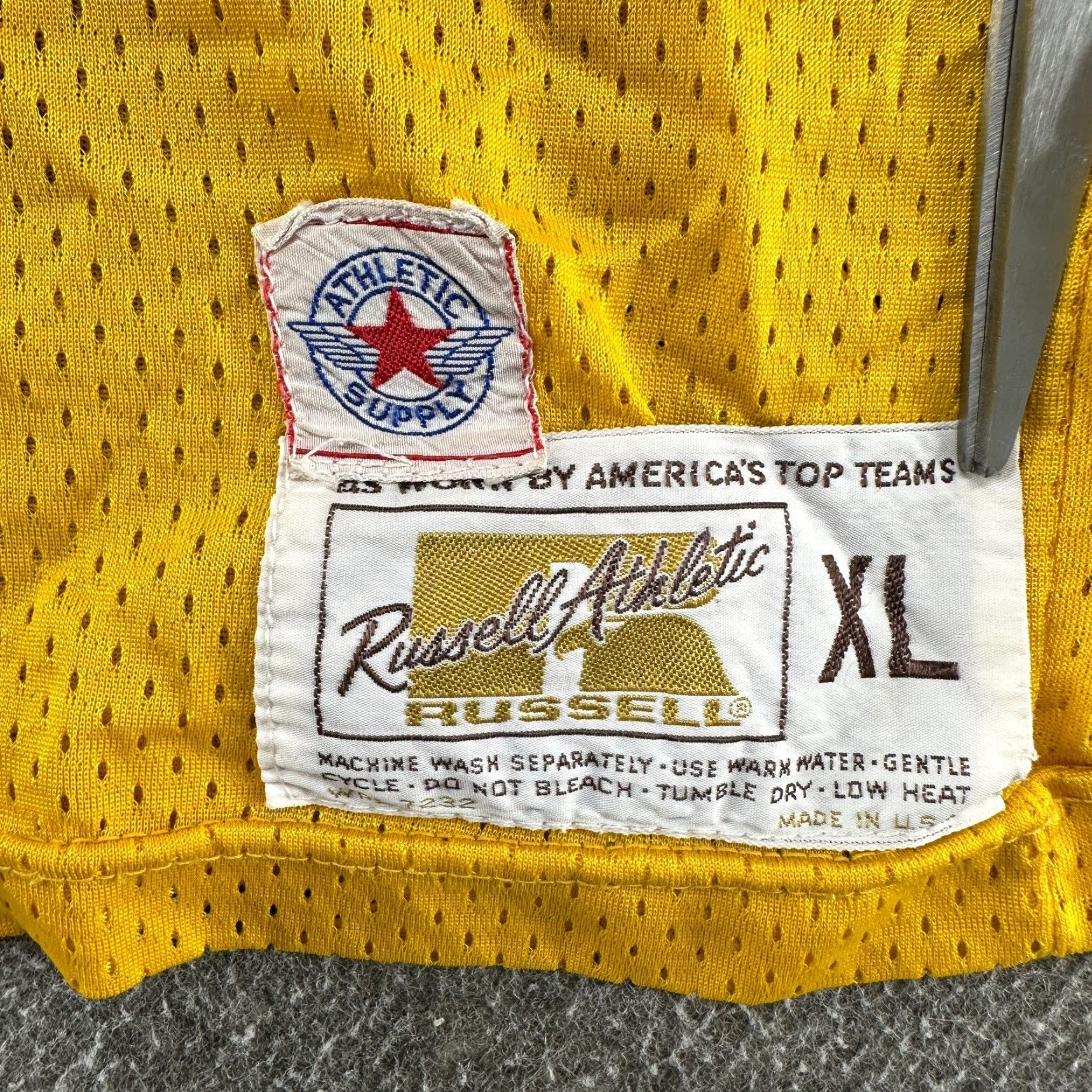 Vintage VINTAGE Russell Football Jersey Mens XL Yellow Red McDonalds All American 70s Crew Neck Short Sleeve Logo USA Size US XL / EU 56 / 4 - 5 Thumbnail